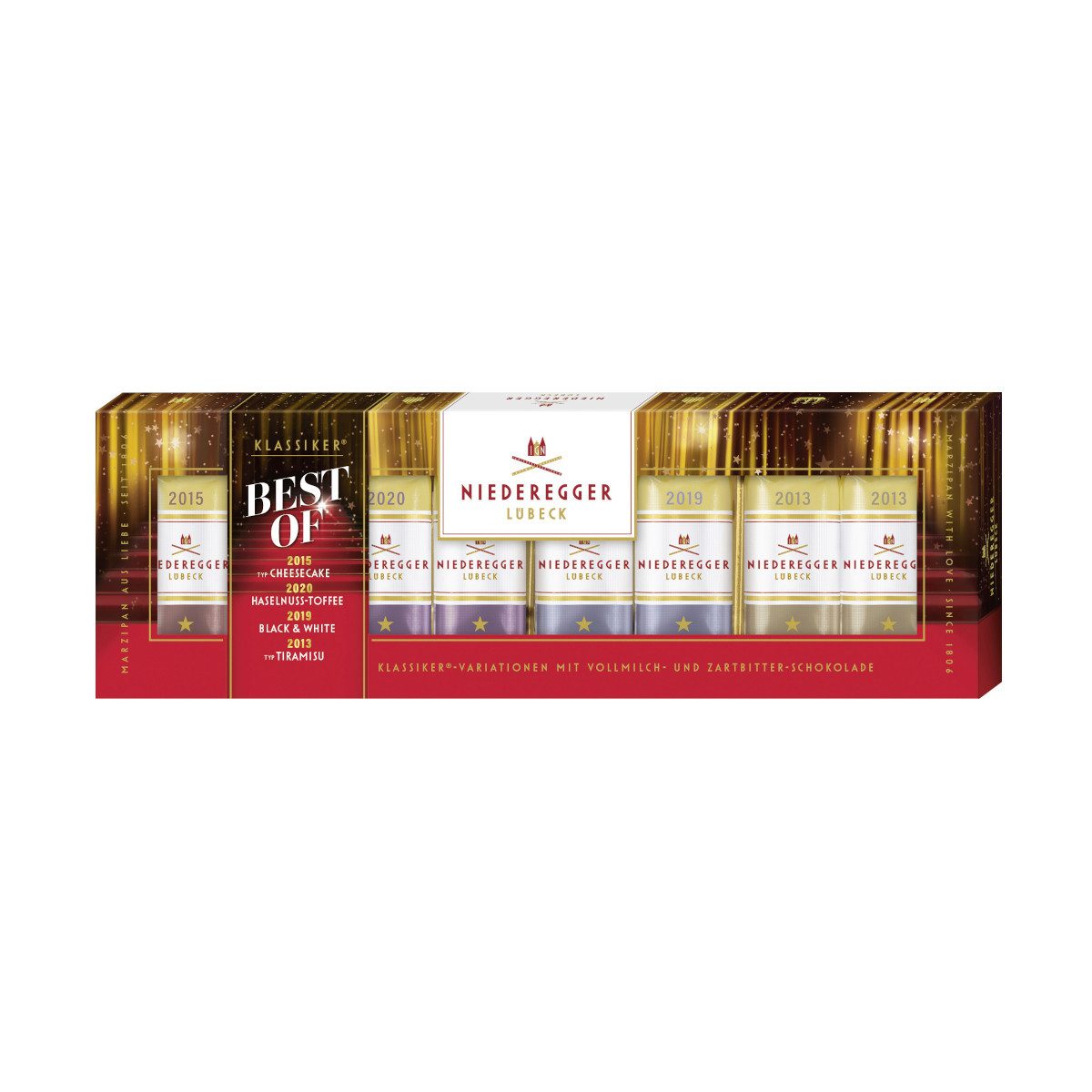 Niederegger Schokolade, Niederegger Marzipan Klassiker unsere Best Of 4 fach sortiert 100g