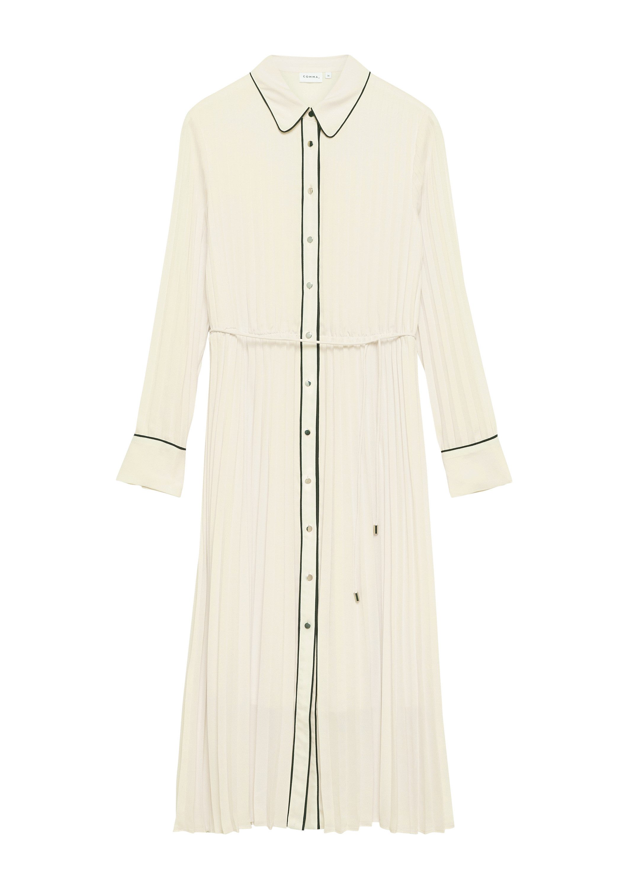 comma Midikleid Kleid Plissée-Kleid mit Kontrastdetails günstig online kaufen