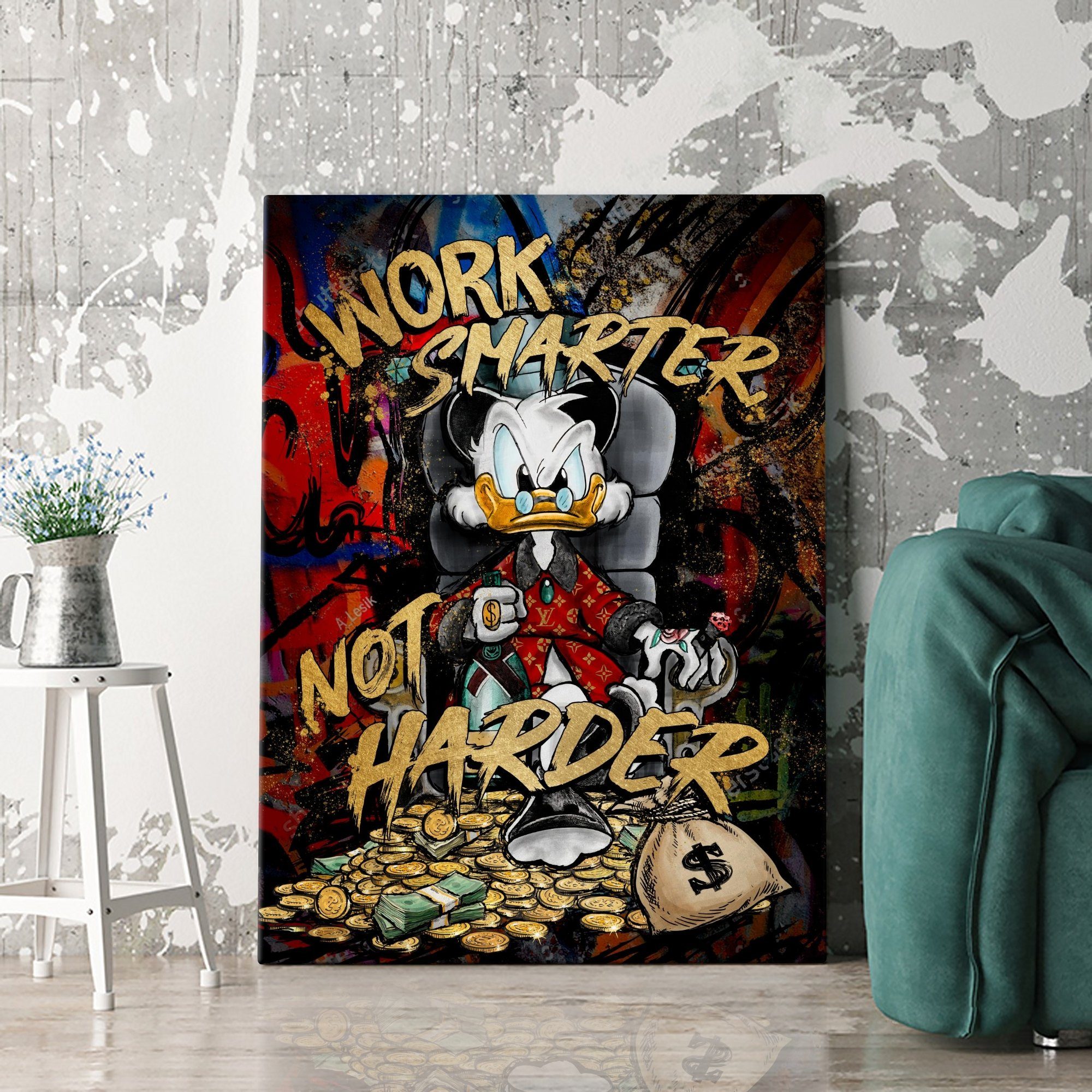 Artmazing Leinwandbild Work smarter, not harder, XXL Leinwand 120x80, Poste günstig online kaufen