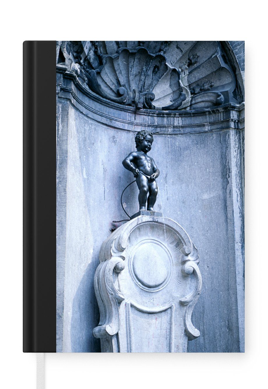 MuchoWow Notizbuch Manneken pis in Brüssel, Journal, Merkzettel, Tagebuch, Notizheft, A5, 98 Seiten, Haushaltsbuch | Notizbücher