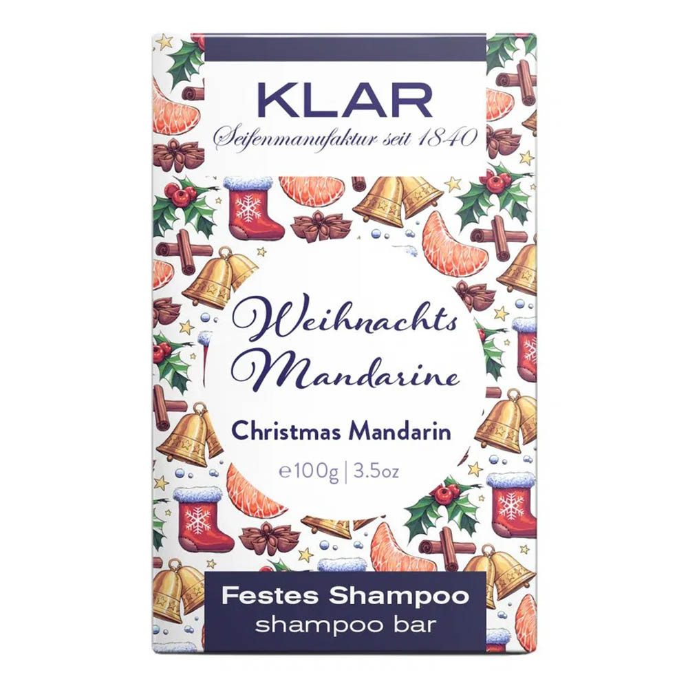 Klar Seife Festes Haarshampoo Festes Shampoo - Weihnachtsmandarine 100g