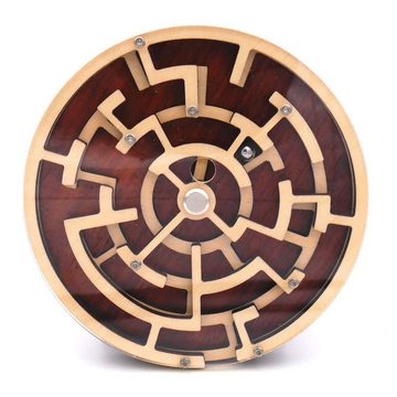 ROMBOL Denkspiele Spiel, Knobelspiel LABYRINTH - hochwertiges Dreh-Holzpuzzle