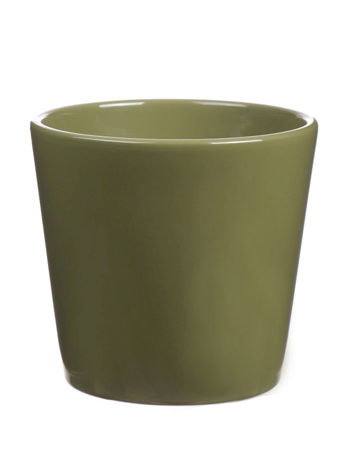 INNA-Glas Blumentopf Pflanztopf GIENAH, Keramik, grün, 12,5 cm, Ø 13,5 cm