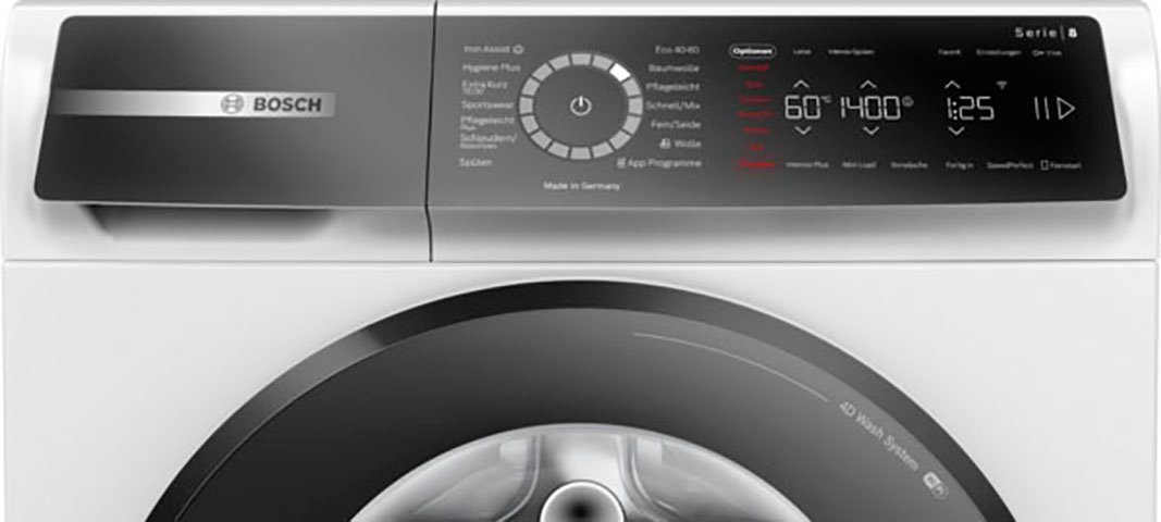 BOSCH Waschmaschine Assist kg, U/min, WGB244040, dank reduziert Dampf 8 50 Serie der 1400 % Falten 9 Iron