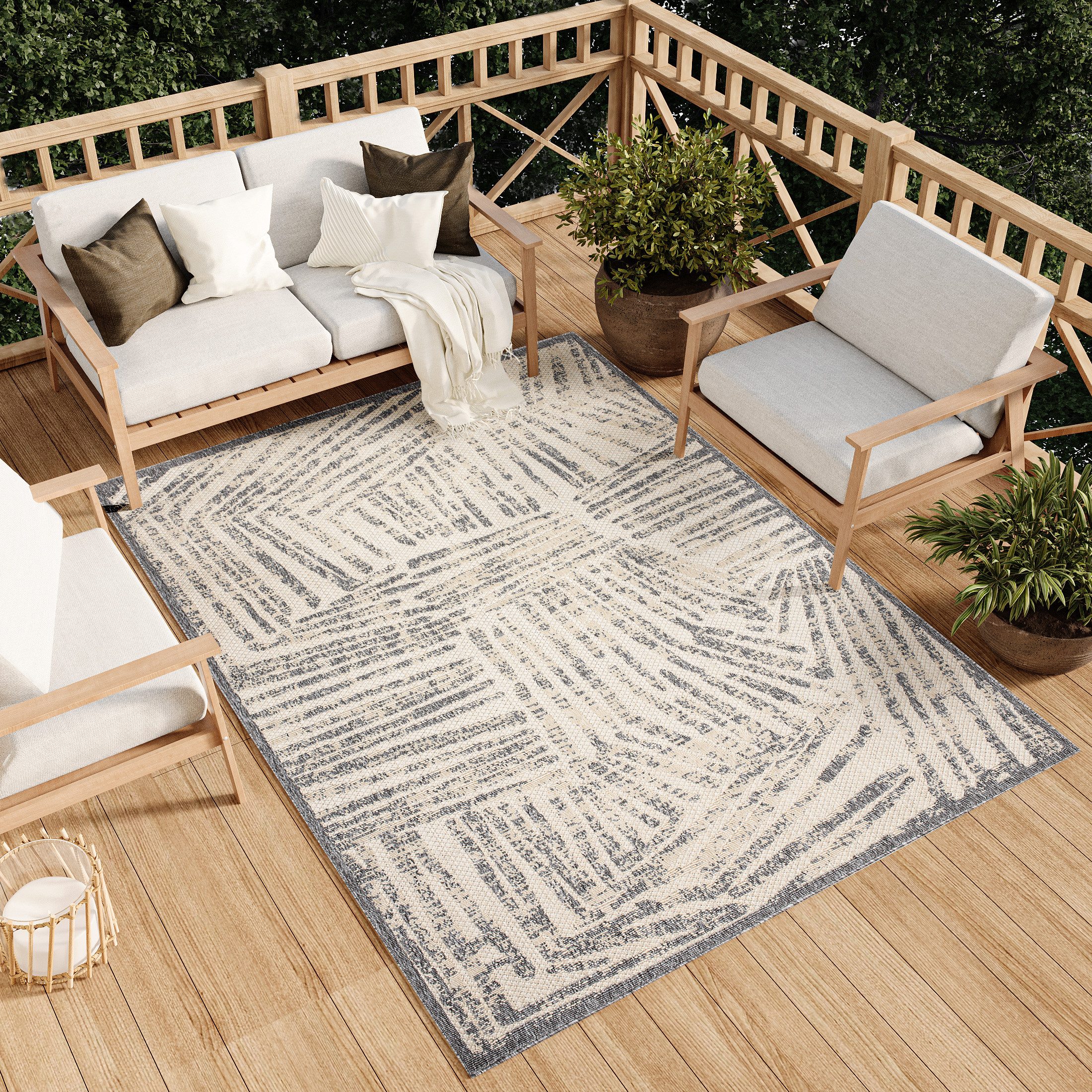 Tapiso Outdoorteppich VIERA, rechteckig, Höhe: 6 günstig online kaufen