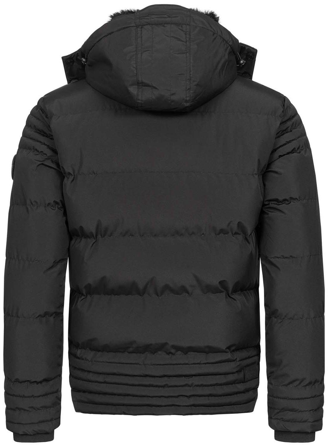 Alessandro Salvarini Winterjacke ASFabiano mit warmem Teddyfell und abnehmbarer Kapuze – Bild 5 von 5