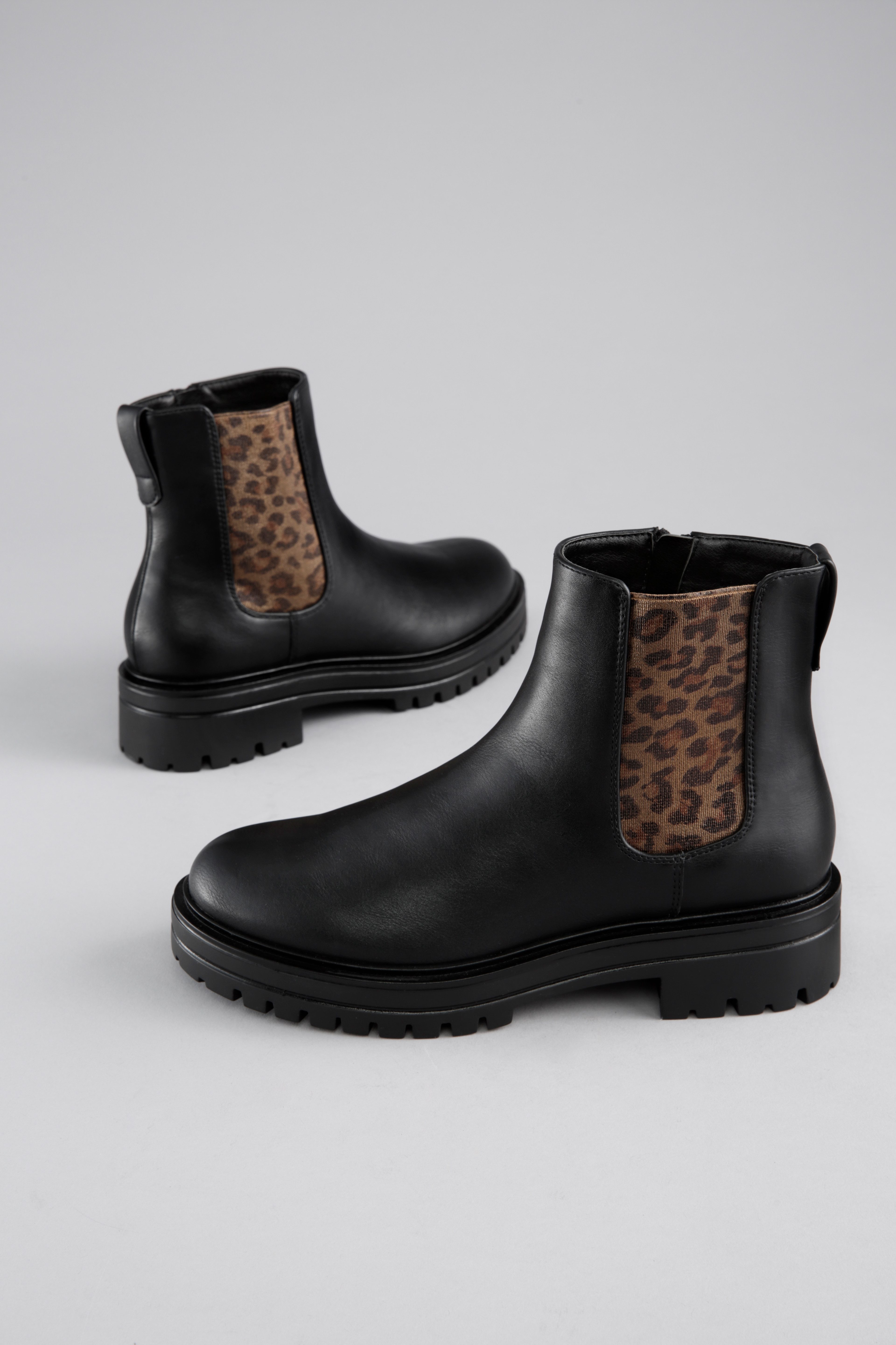 Aniston SHOES Chelseaboots, Stiefelette, Blockabsatz, mit Animal-Print - NE günstig online kaufen