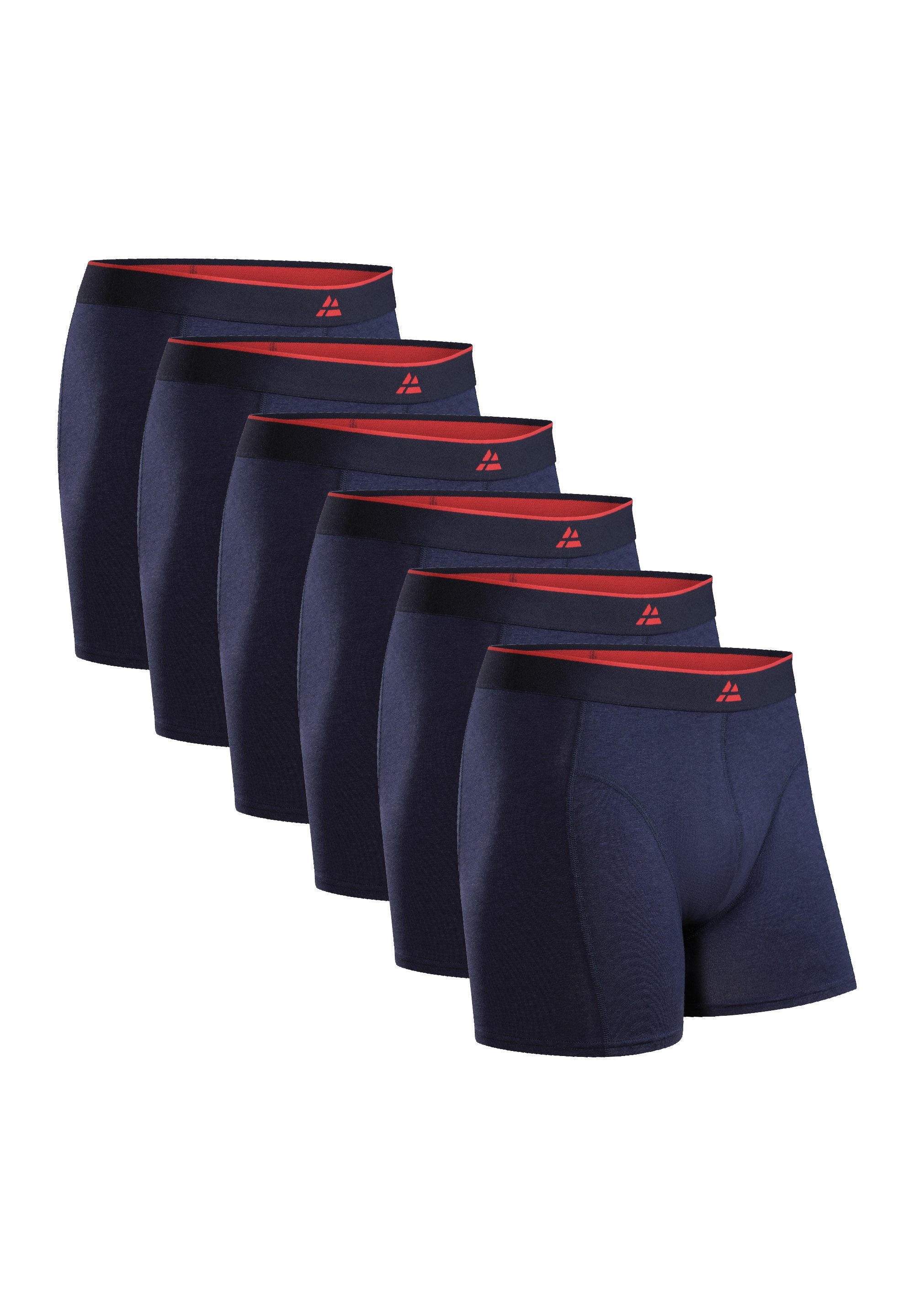DANISH ENDURANCE Boxershorts Bamboo Trunks 6St Superweich mit elastischem Bund, Bambus Unterhosen für Herren – Bild 2 von 5