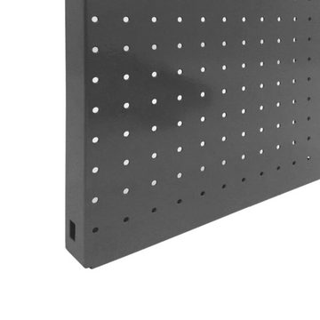PROREGAL® Magnettafel Doppelpack 2x Memoboard aus Stahl gelocht, HxBxT 30x30x3,5cm, Grau