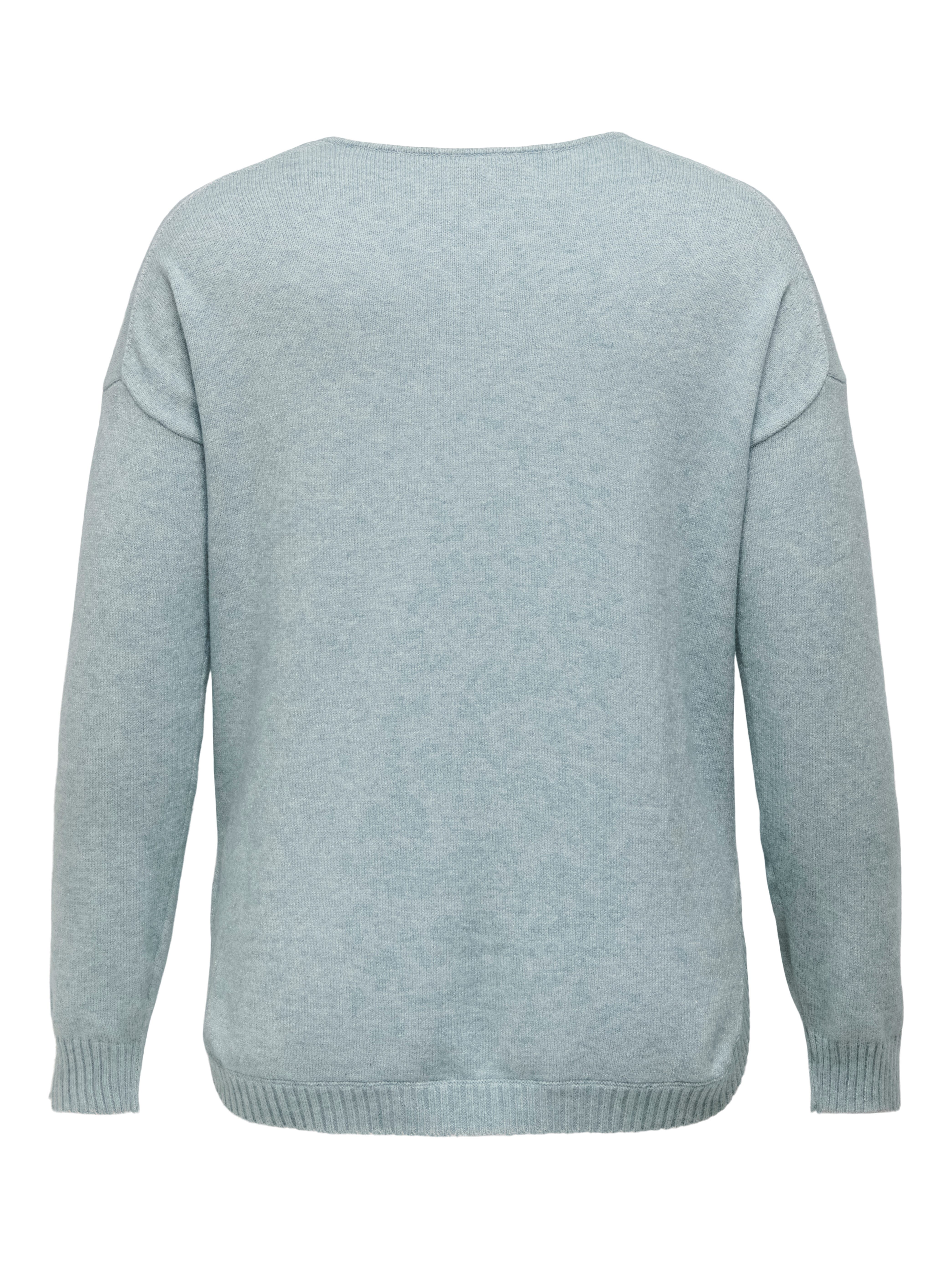 ONLY CARMAKOMA V-Ausschnitt-Pullover CARMARGARETA LS PULLOVER KNT NOOS Viskosemischung, regular fit