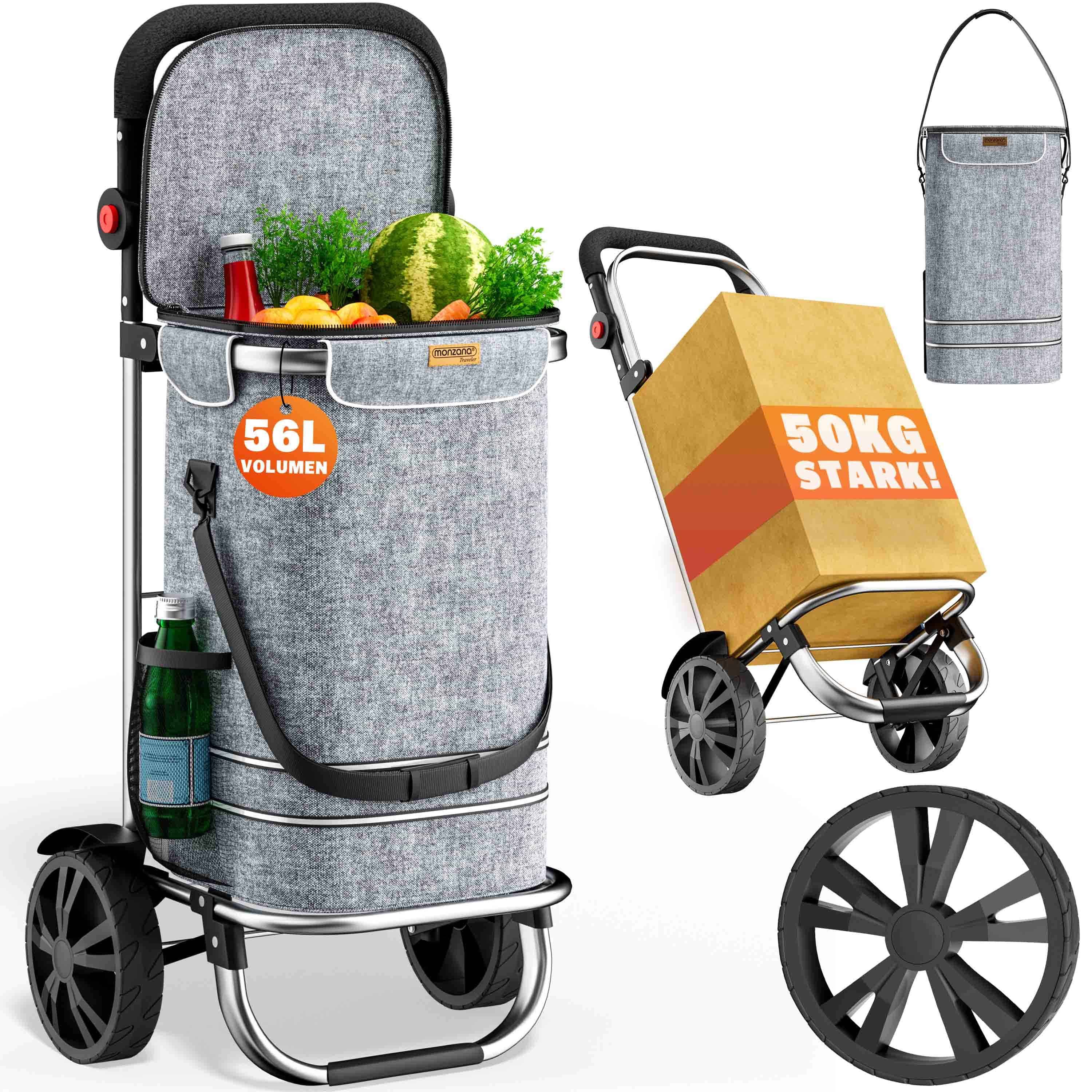 monzana Einkaufstrolley, 2in1 56L bis 50 günstig online kaufen