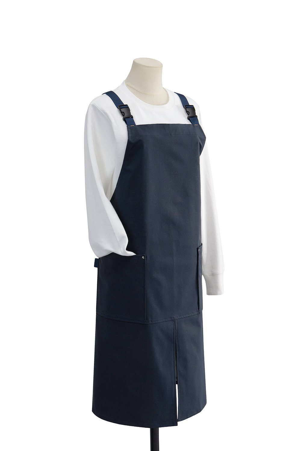 BlauCoastal Kochschürze Leinenschürze mit Taschen, Damen Herren Grill Malerei Kochen verstellbare Schürze, Unisex