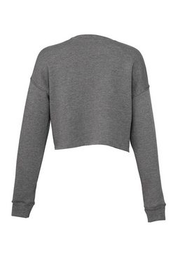 Bella Sweatshirt bauchfreies Damen Sweatshirt / Langarm Shirt für Frauen und Mädchen Innen Fleece, weiter geschnitten
