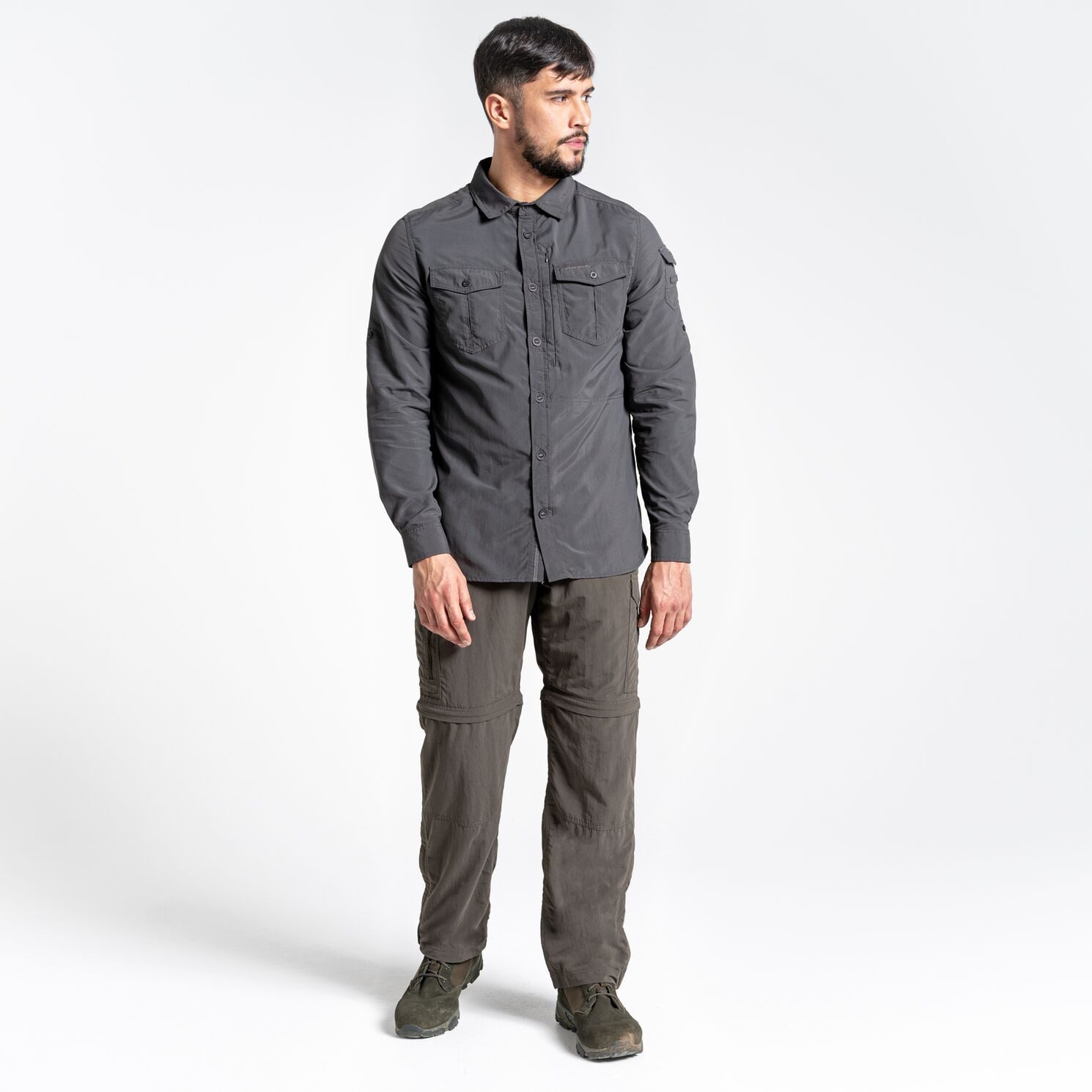 Craghoppers Skihose Craghoppers - NL Conv Herren Zip Outdoorhose NosiLife kurzgröße, grün