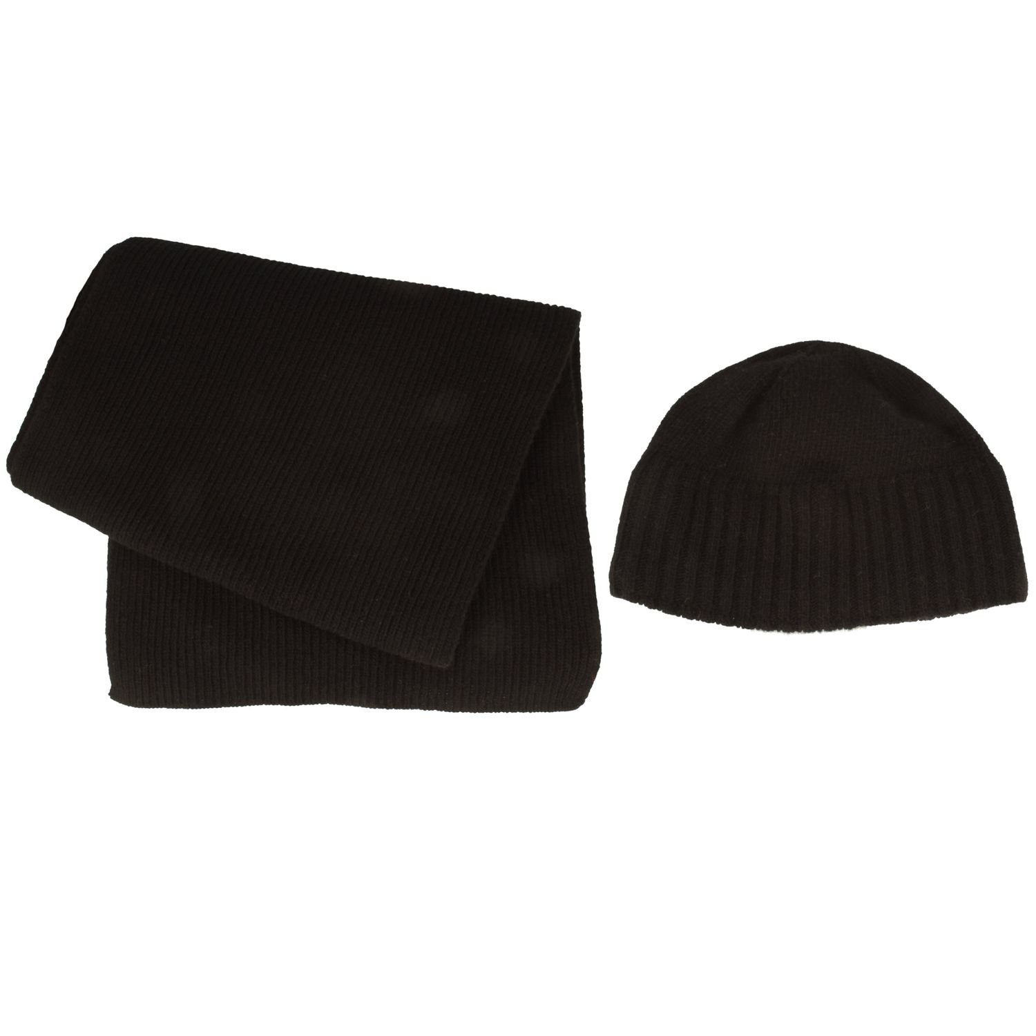 Breiter Strickmütze Strickset Schal & Mütze extra feine Merinowolle