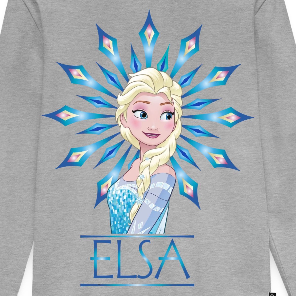 Spreadshirt T-Shirt Frozen Elsa Eiskristalle Kinder Premium Langarmshirt (1-tlg)