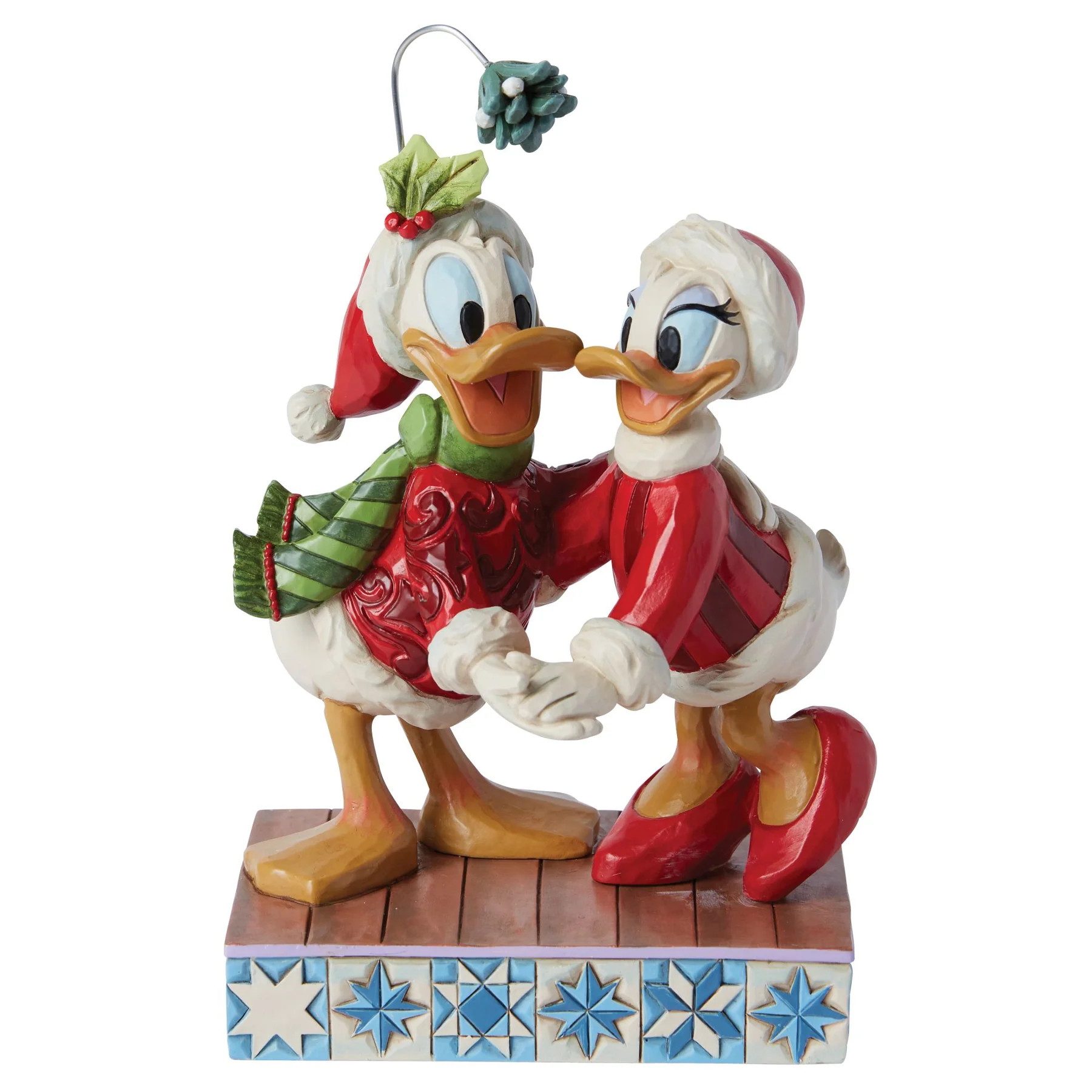 Disney Dekofigur Donald Duck & Daisy Enesco Weihnachen Mistletole Disney Store