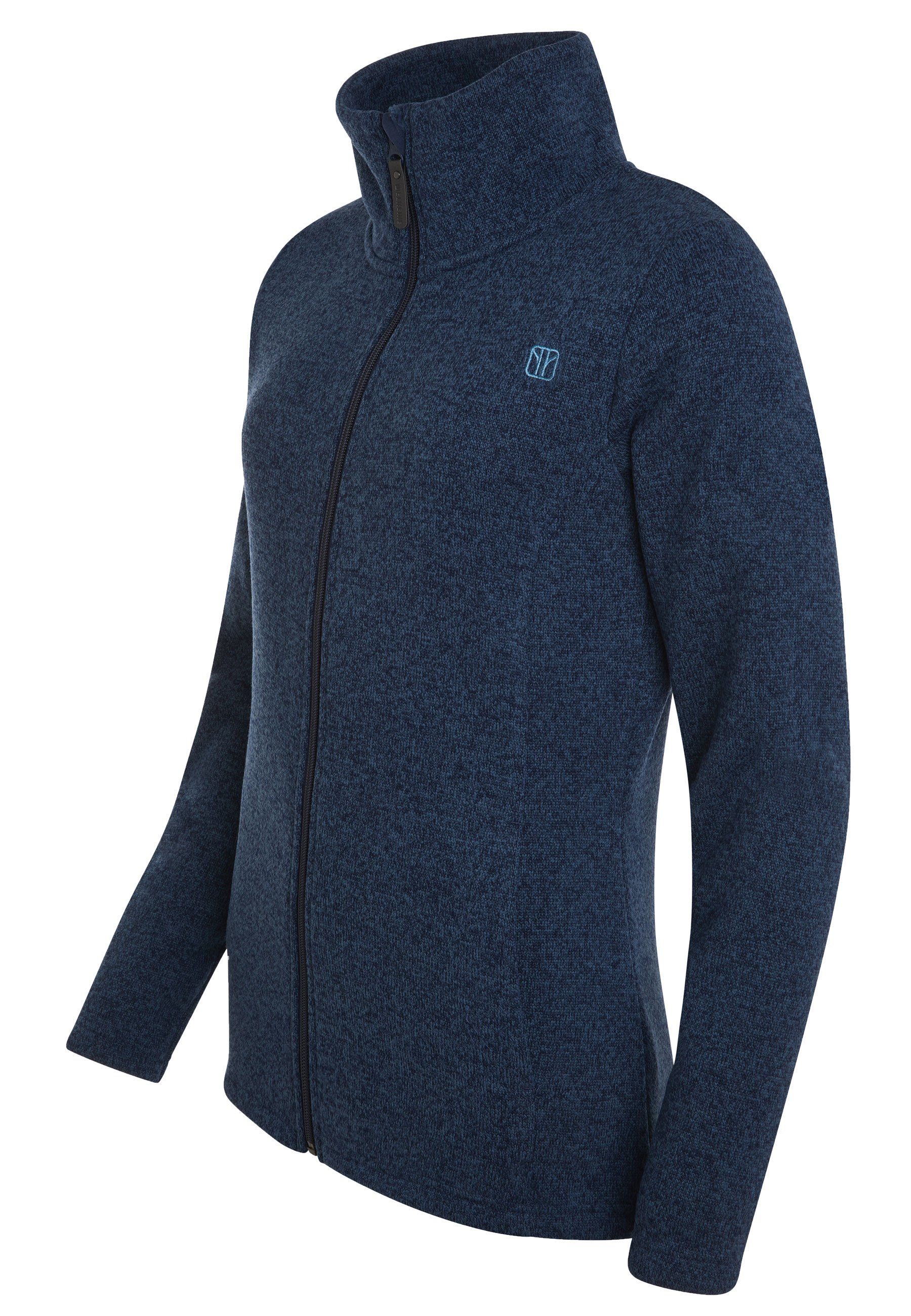 Elkline Fleecejacke Wonderland melierter, glatter Strickfleece