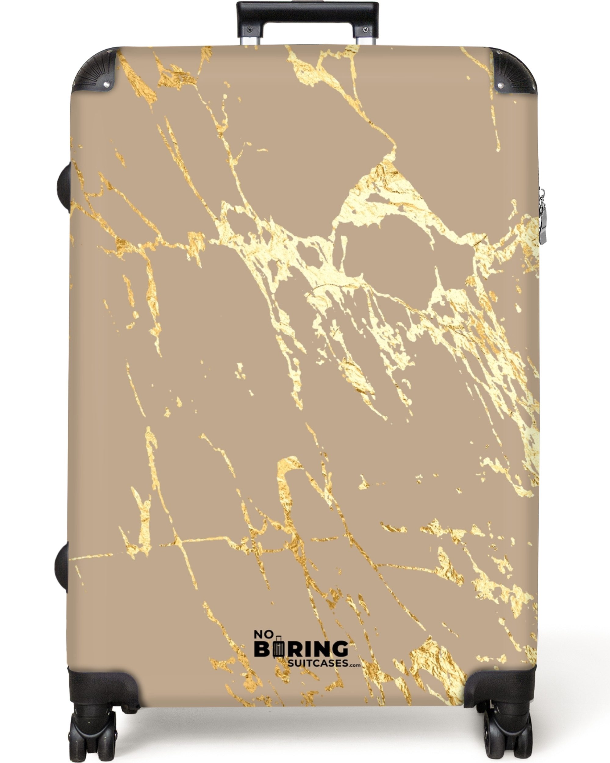 NoBoringSuitcases.com© Hartschalen-Trolley Marmor - Braun - günstig online kaufen