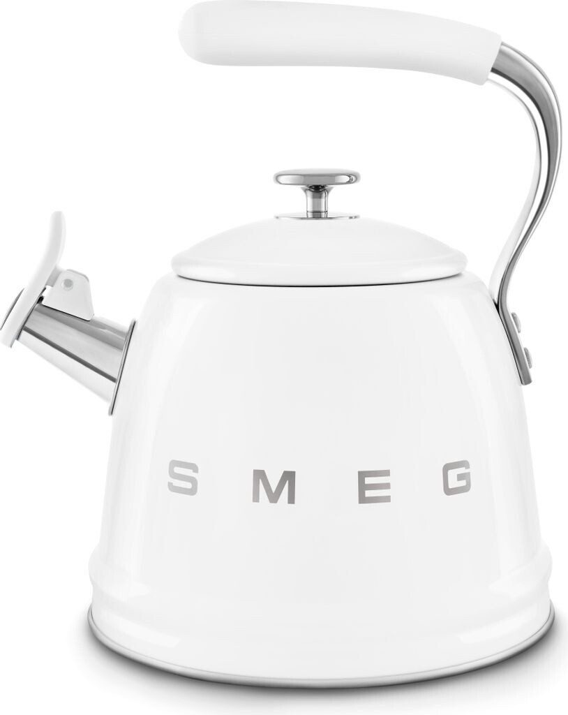 Smeg Wasserkessel WKF01WH Wasserkessel 50s Style Weiß - für alle Herdarten inkl. Indukti, Kein Topf (Retro), 50s Style