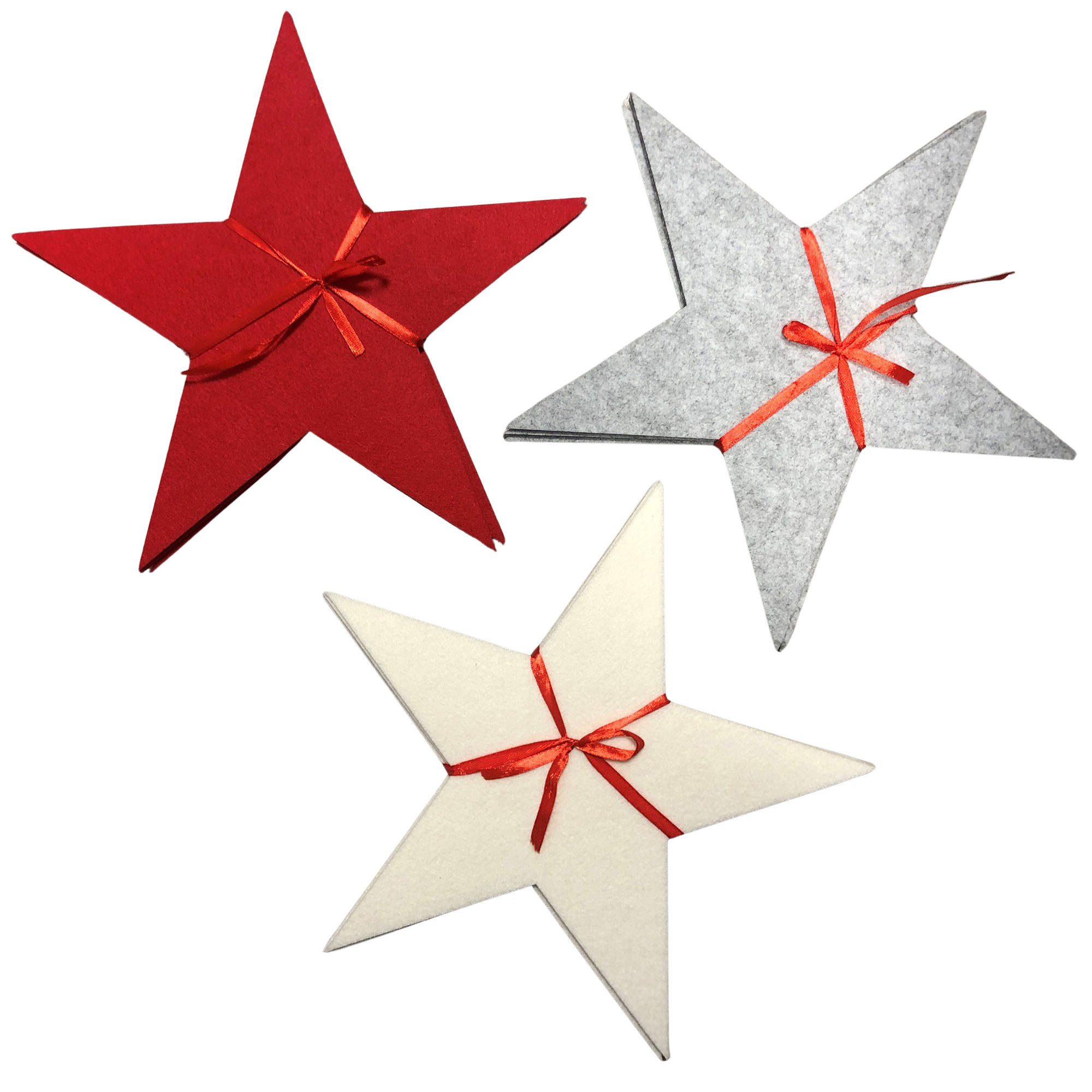 Annastore Platzset 12 x Filzsterne Filzdeko Sterne Weihnachten Filzunterlag günstig online kaufen
