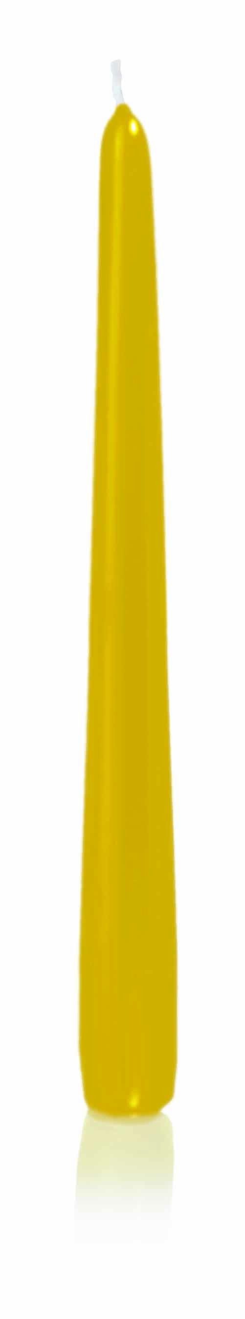 INNA-Glas Tafelkerze Punch Kerze PALINA, gelb, 25cm, Ø 2,5cm, 8h - Made in Germany