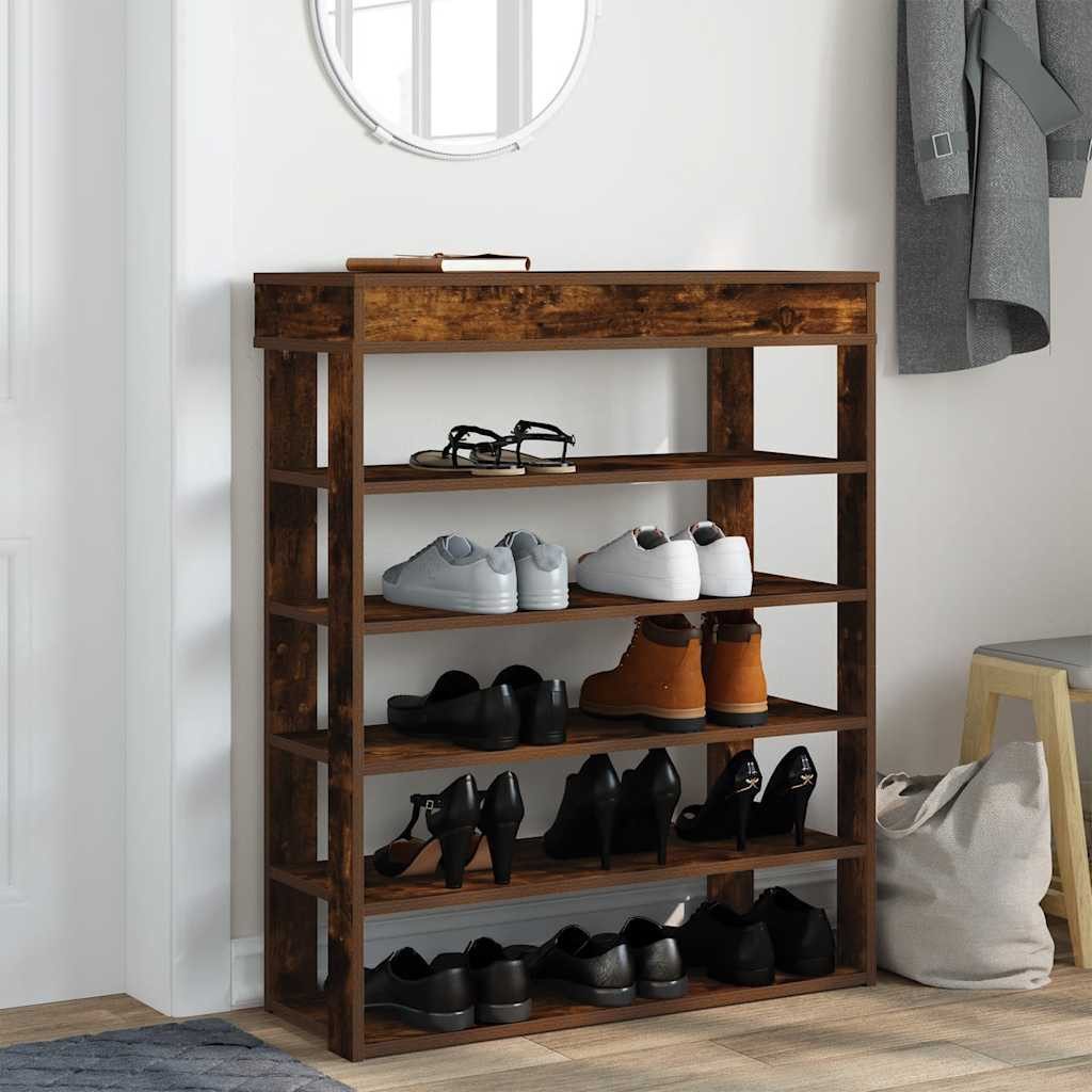 vidaXL Schuhregal Schuhregal Räuchereiche 80x30x98 cm günstig online kaufen