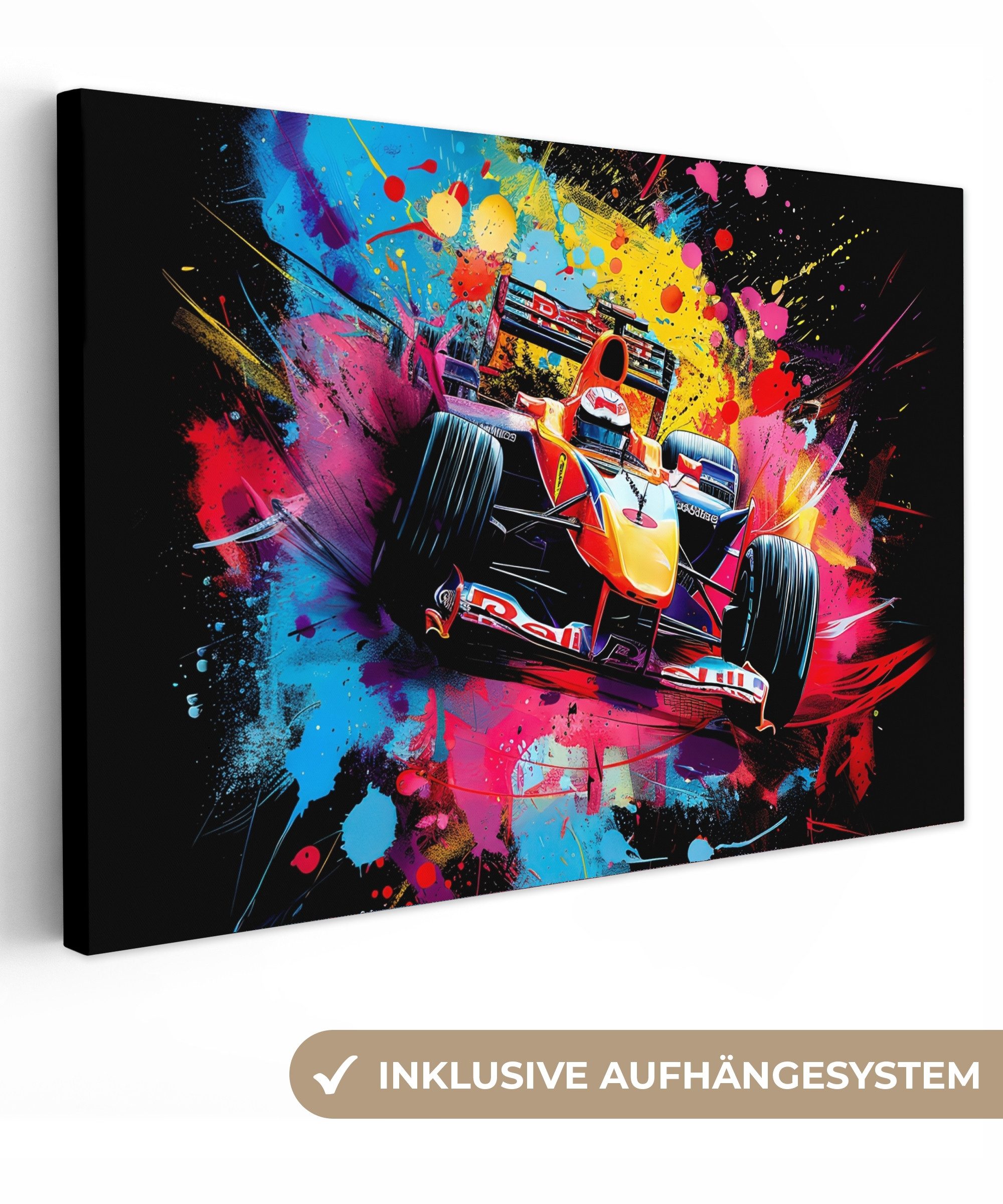 OneMillionCanvasses® Leinwandbild Graffiti - Sport - Auto - Formel 1 - Moto günstig online kaufen