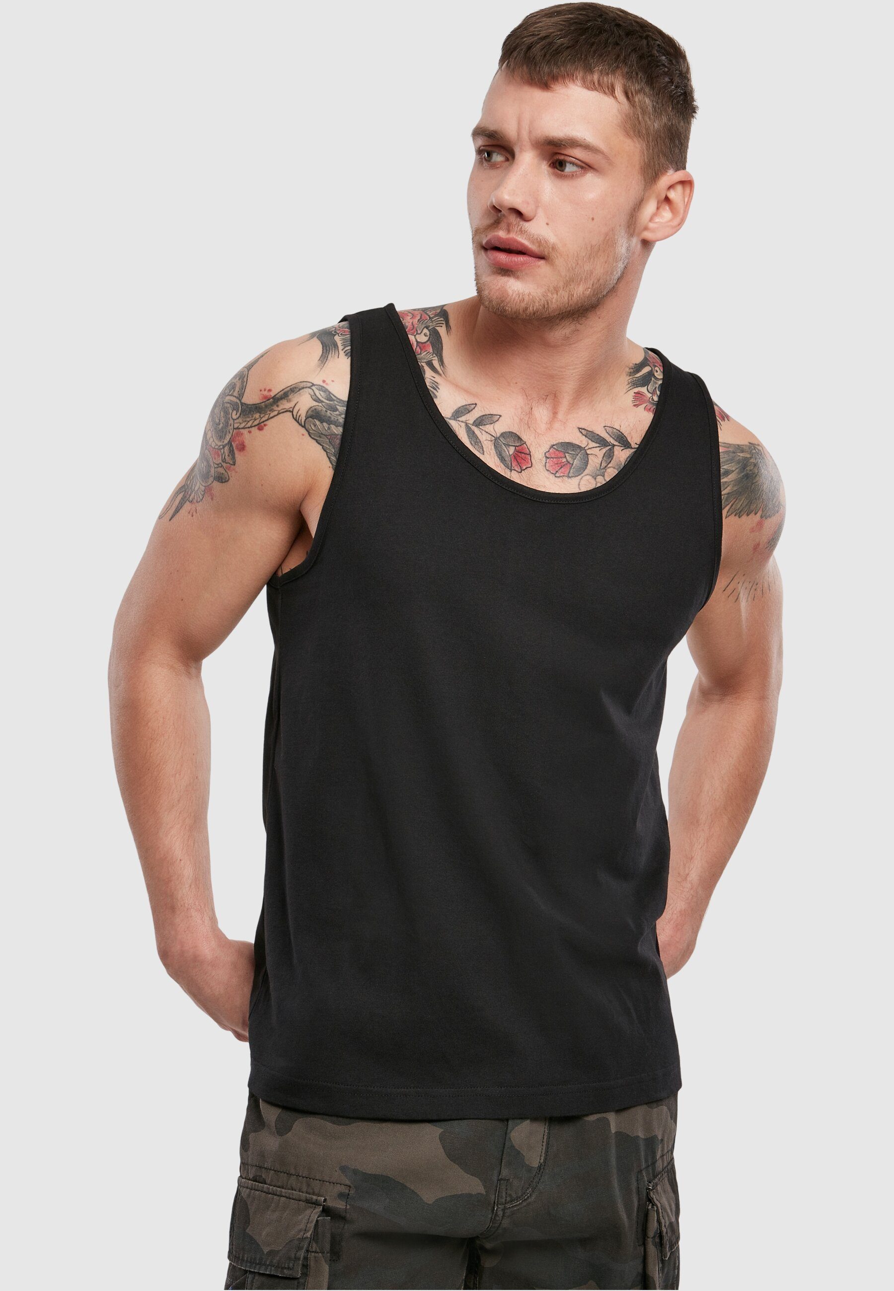 Tanktop Herren black Tank Brandit (1-tlg) Top