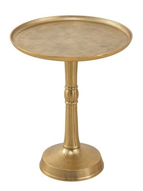 Casamia Beistelltisch Beistelltisch Metall rund ø 44x53 cm Dekotisch Adlon silber oder gold