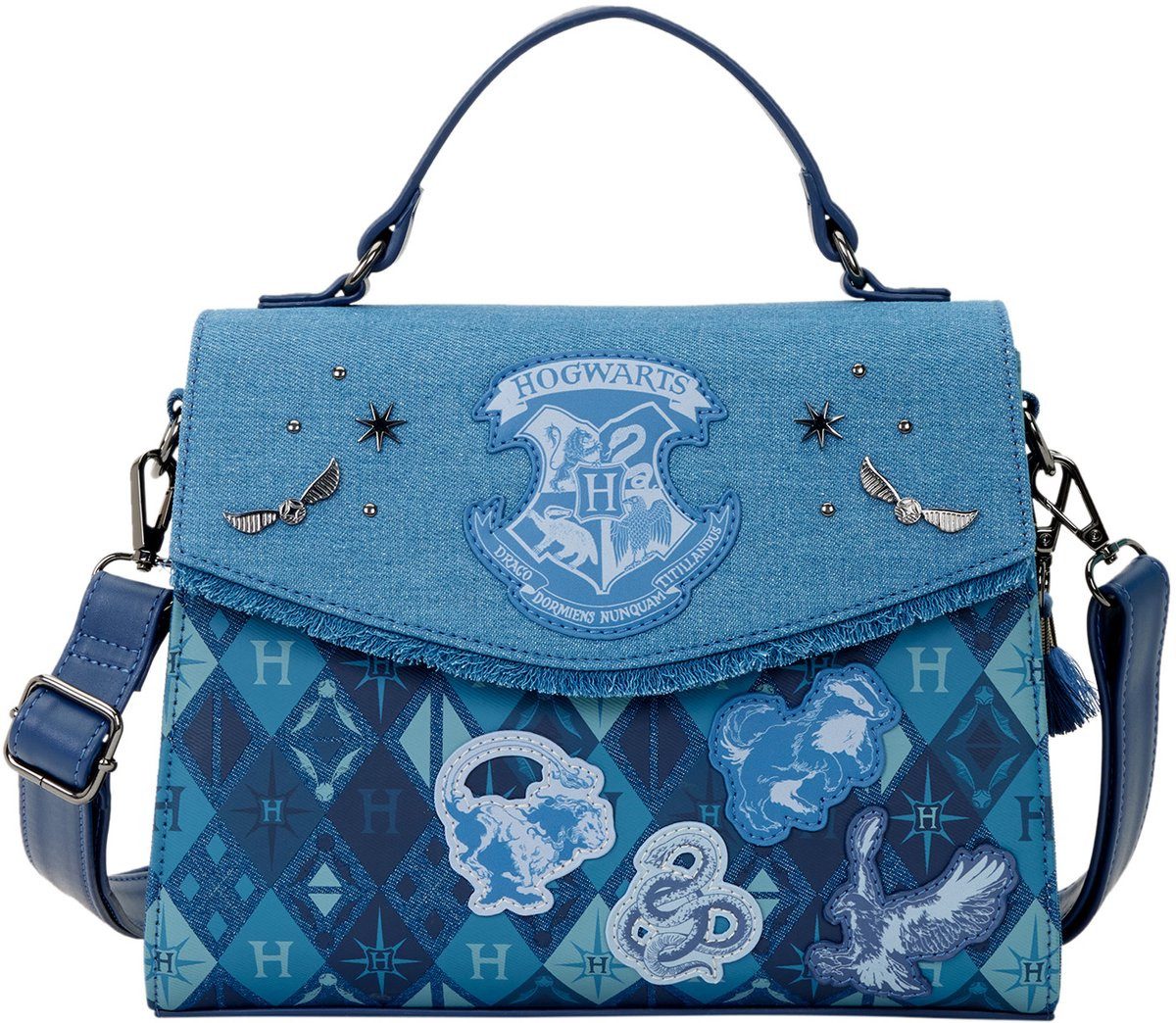 Loungefly Umhängetasche Harry Potter Hogwarts Umhängetasche, Magneetschluss