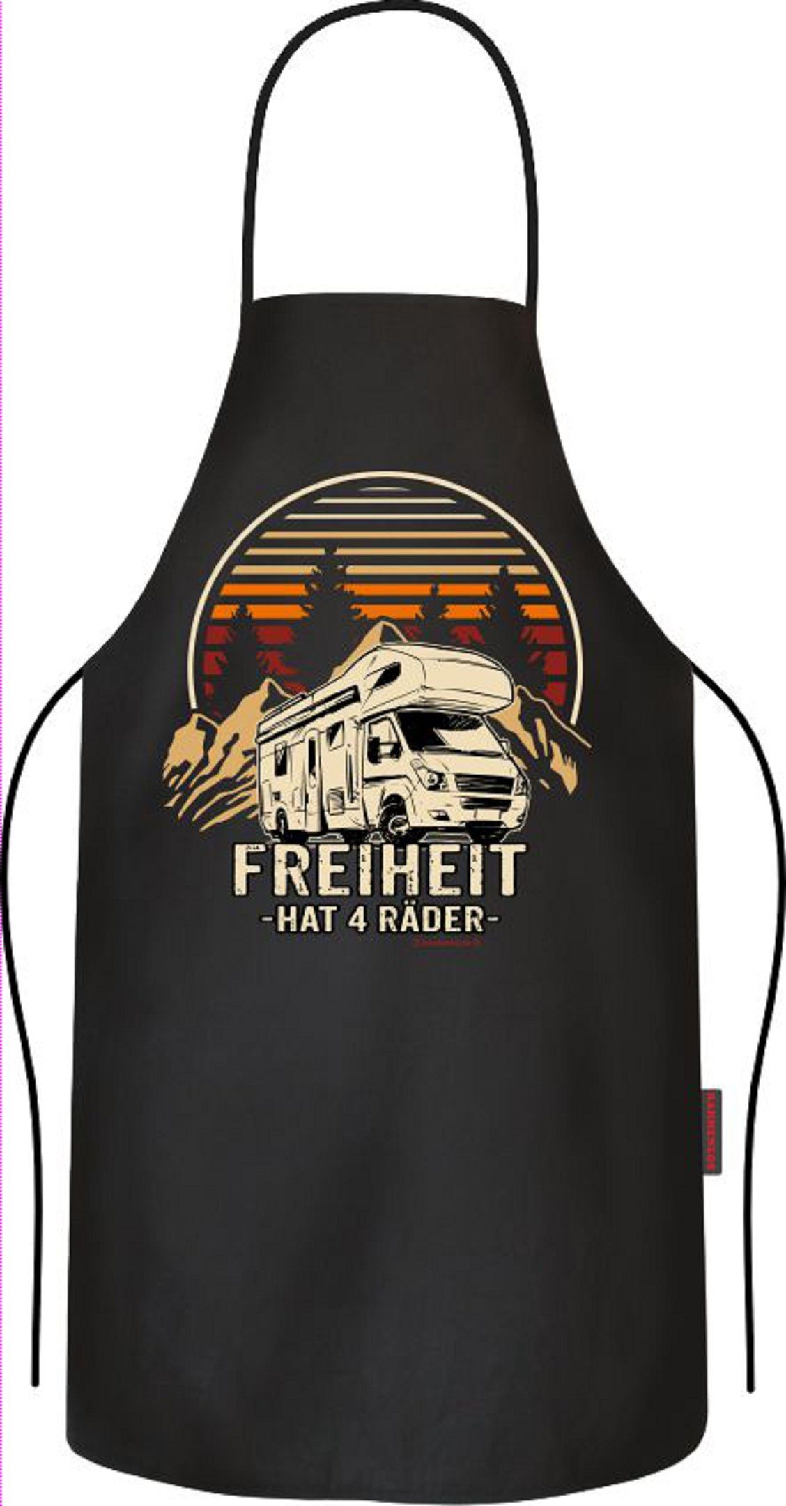 RAHMENLOS® Grillschürze Kochschürze für Wohnmobil Fans - Freiheit hat 4 Räd günstig online kaufen