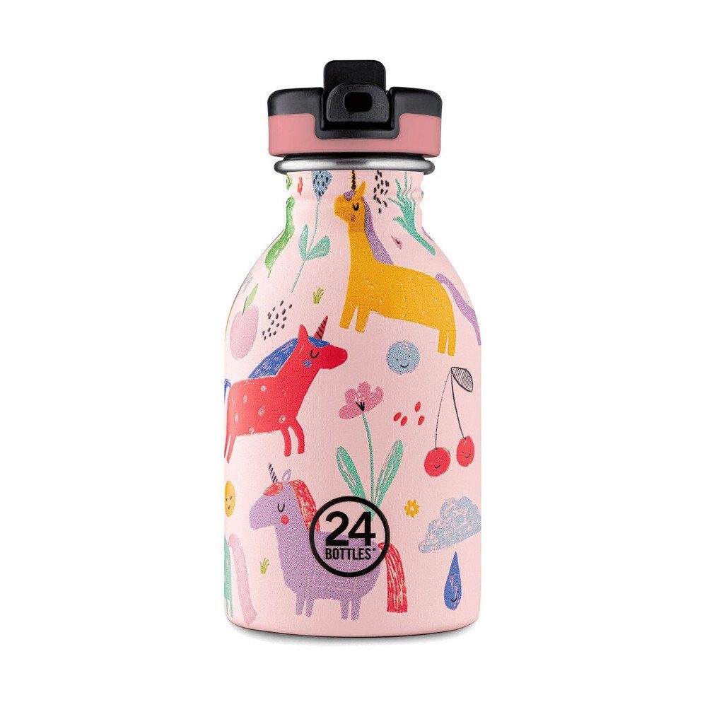 24 Bottles Trinkflasche Trinkflasche 0,25 l Magic Friends mit Sportdeckel, Trinkflasche, Ø6,5cm, mehrfarbig