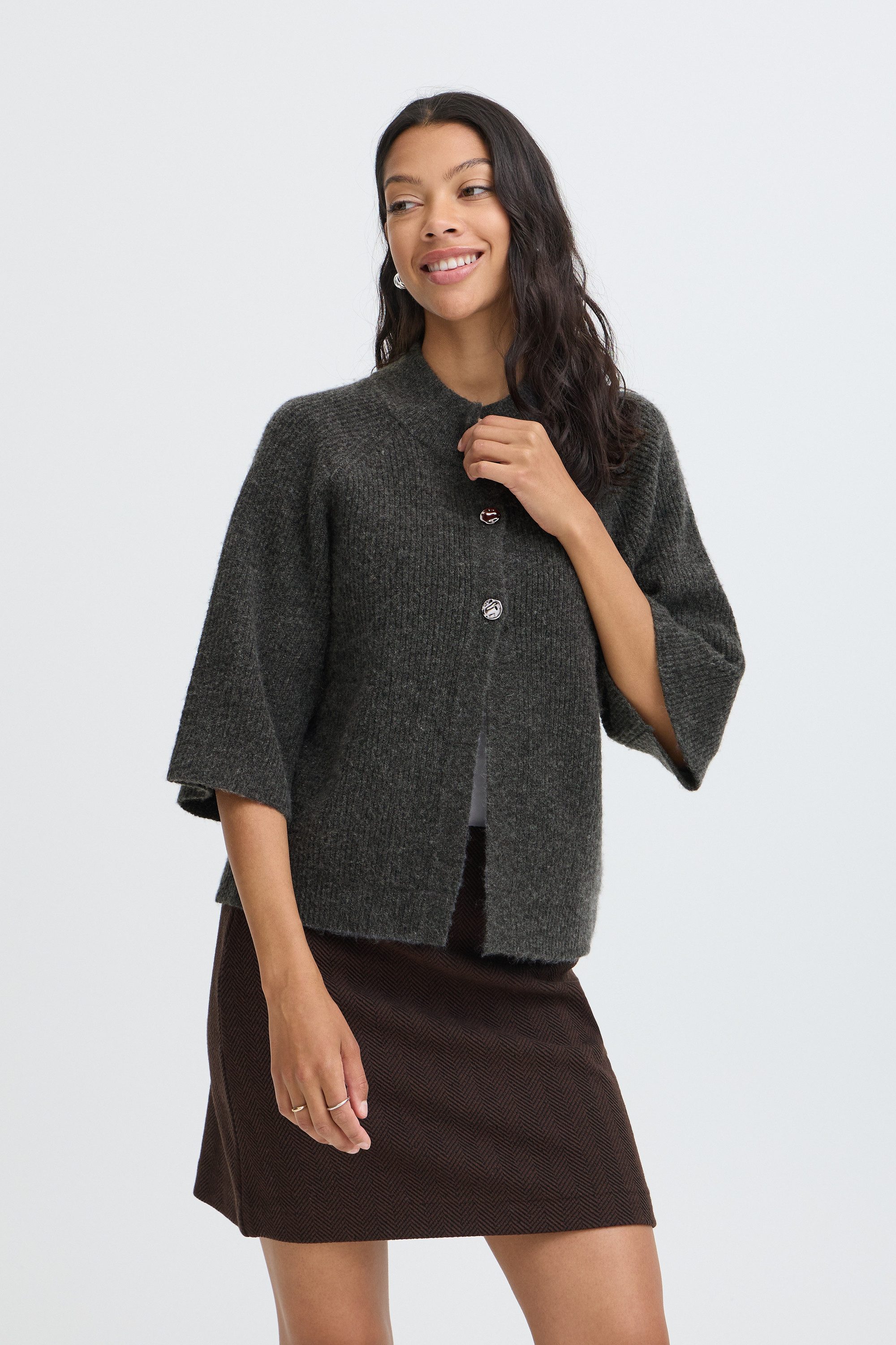 b.young Cardigan Halblange Ärmel BYOTAJA