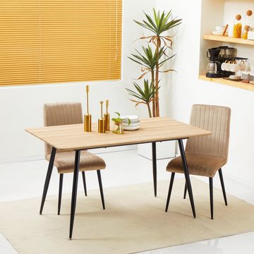 HOMCOM Esstisch Esszimmertisch für 4 Personen (Speisetisch, 1-St., Küchentisch), BxLxH: 80x140x76 cm