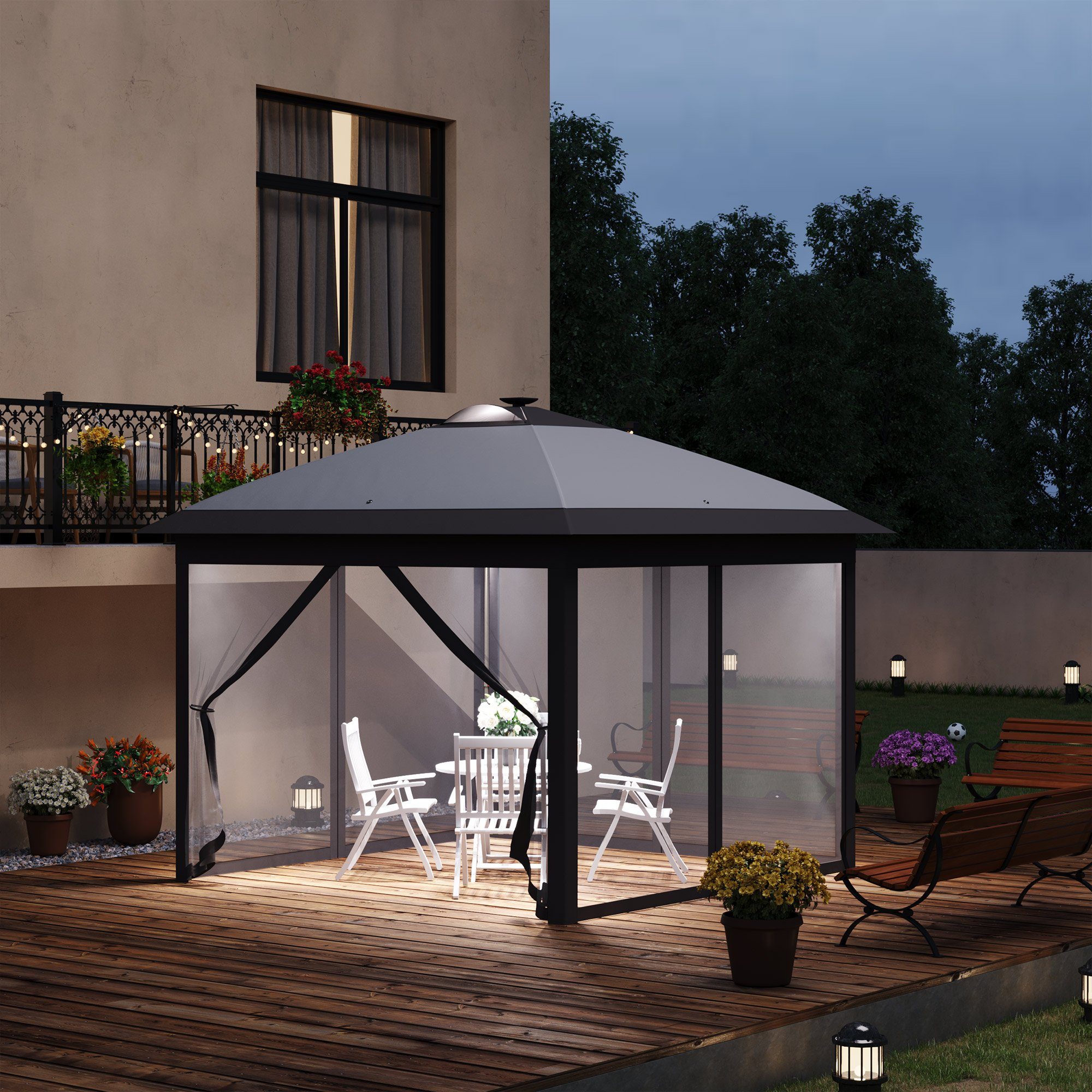 Outsunny Faltpavillon Pavillon 3,3 x 3,3 günstig online kaufen