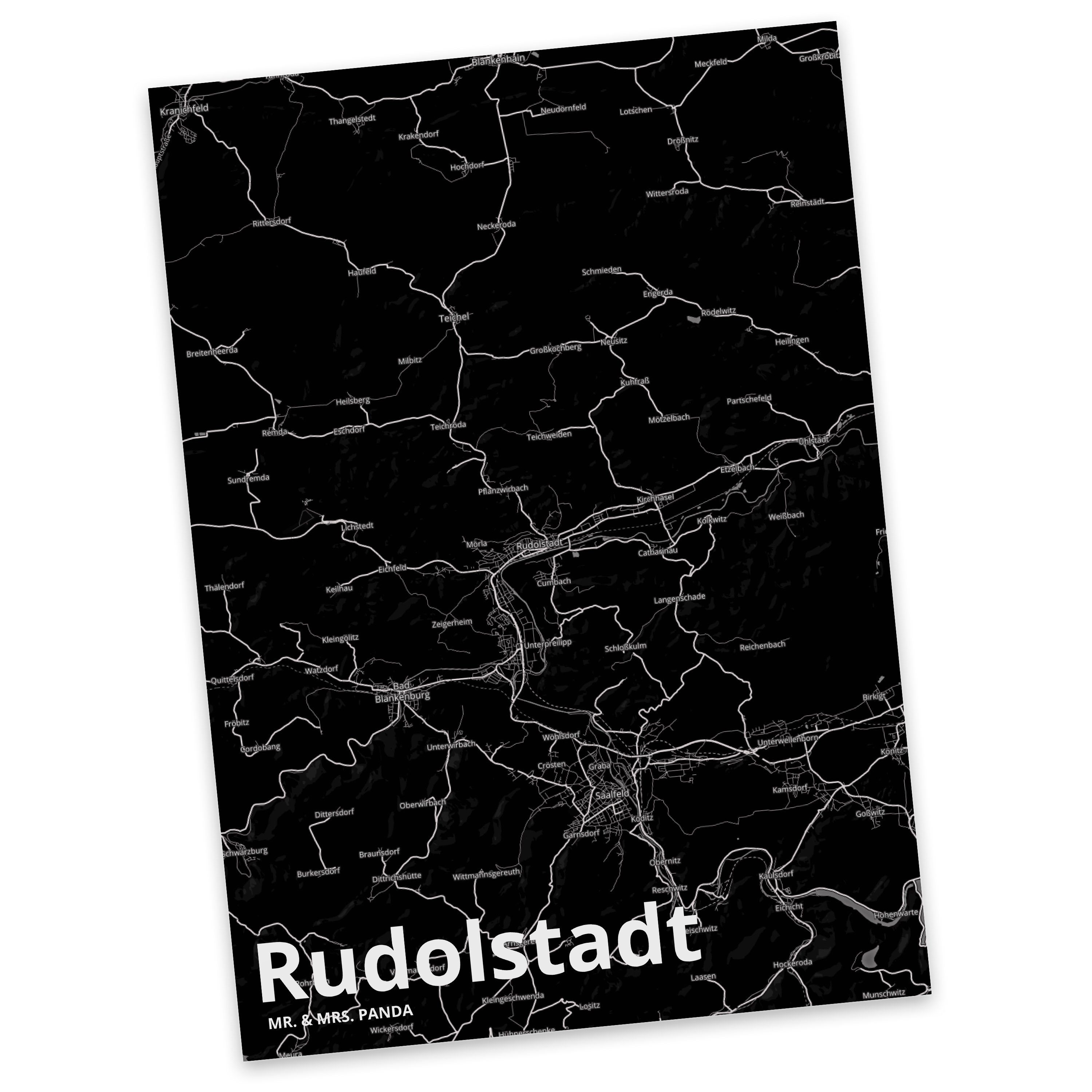 Mr. & Mrs. Panda Postkarte Rudolstadt - Geschenk, Geschenkkarte, Dankeskarte, Grußkarte, Geburts