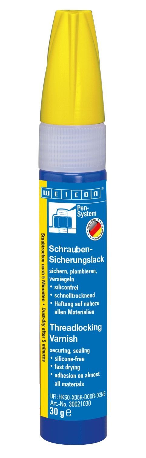WEICON Schraubensicherung Plombierlack, (Flasche), auf nahezu allen Materialien