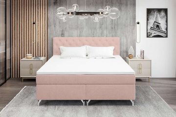 99rooms Boxspringbett Prestige (Schlafzimmerbett, Bett), 140/160/180 x 200 cm, mit Bonellfederkern Matratze und Topper