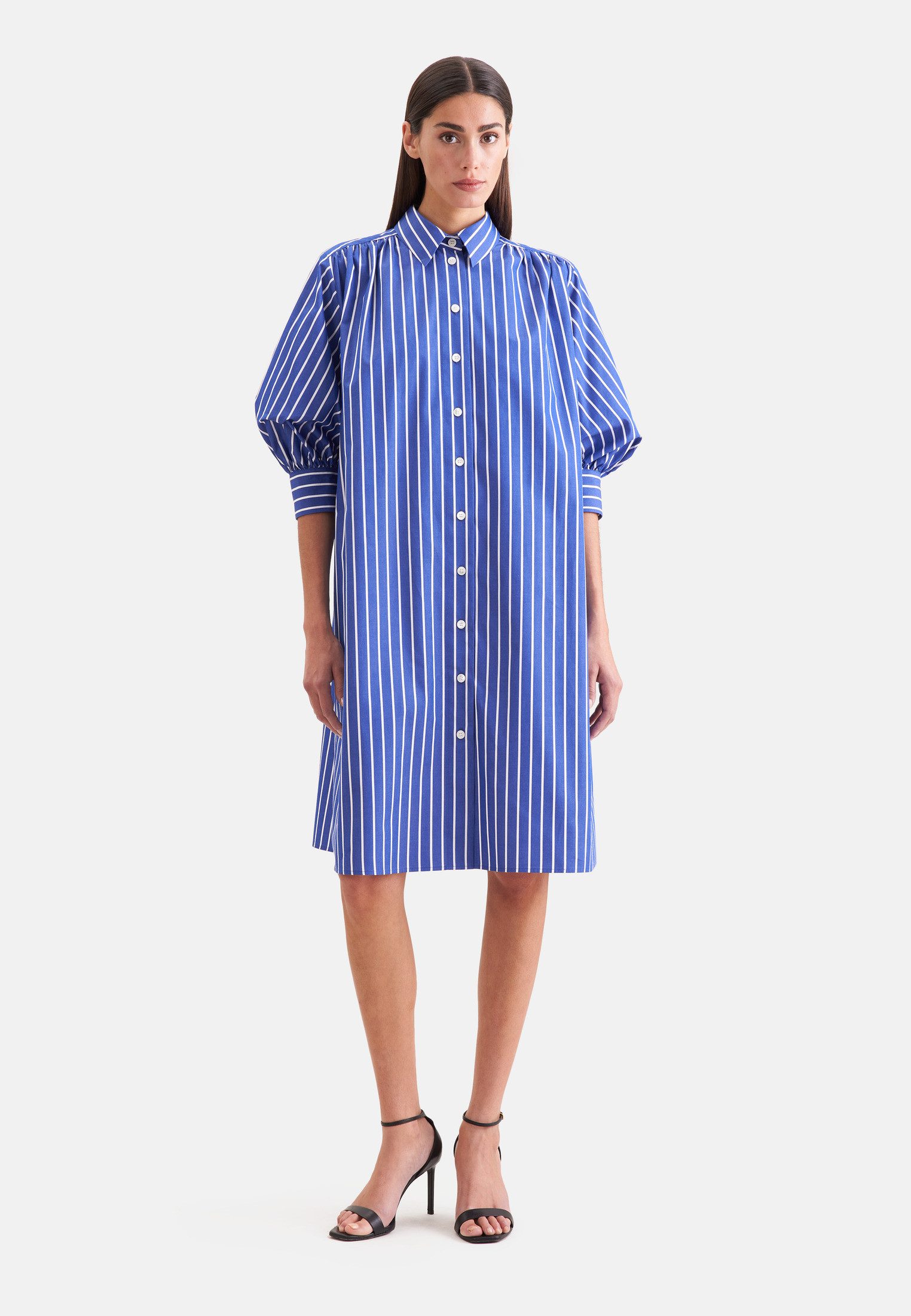 seidensticker Sommerkleid 3/4 Kragen Gestreift