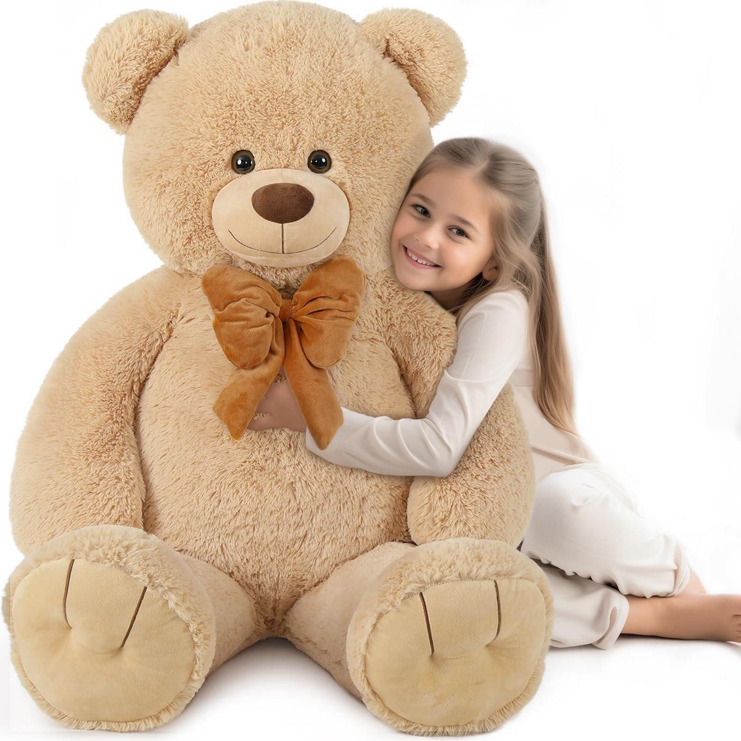LuxusKollektion Kuscheltier Teddybär 120cm Kuschelbär Stofftier Geburtstag Mädchen Brown