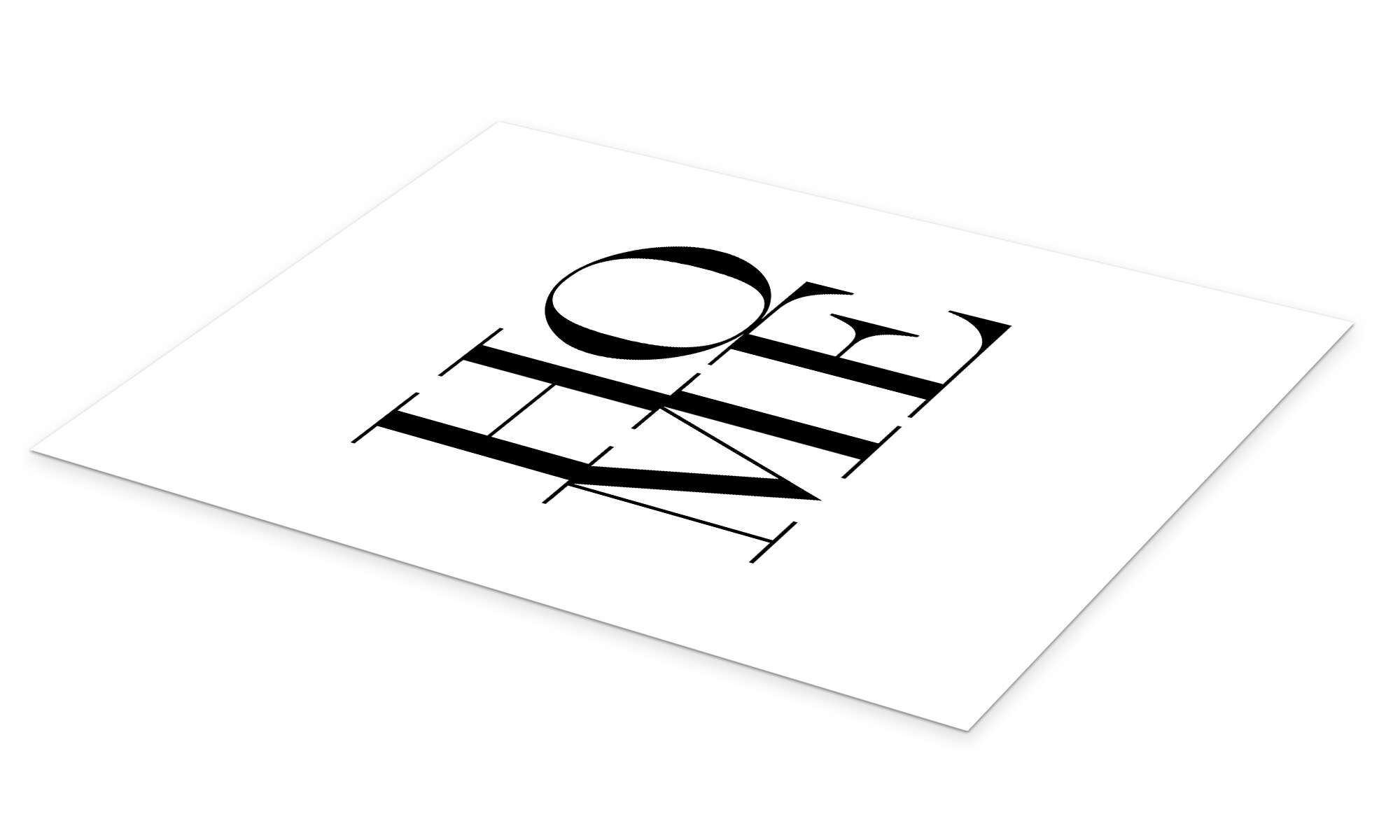 Posterlounge Poster Typobox, HOME II, Flur günstig online kaufen