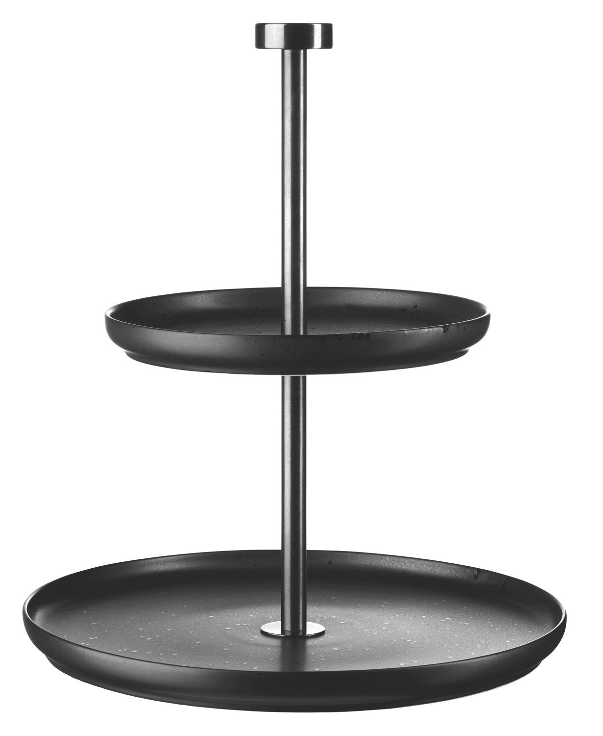 ASA SELECTION Etagere COPPA KURO, Schwarz, 2 Etagen, gesprenkelt, Metall, Porzellan, spülmaschinengeeignet