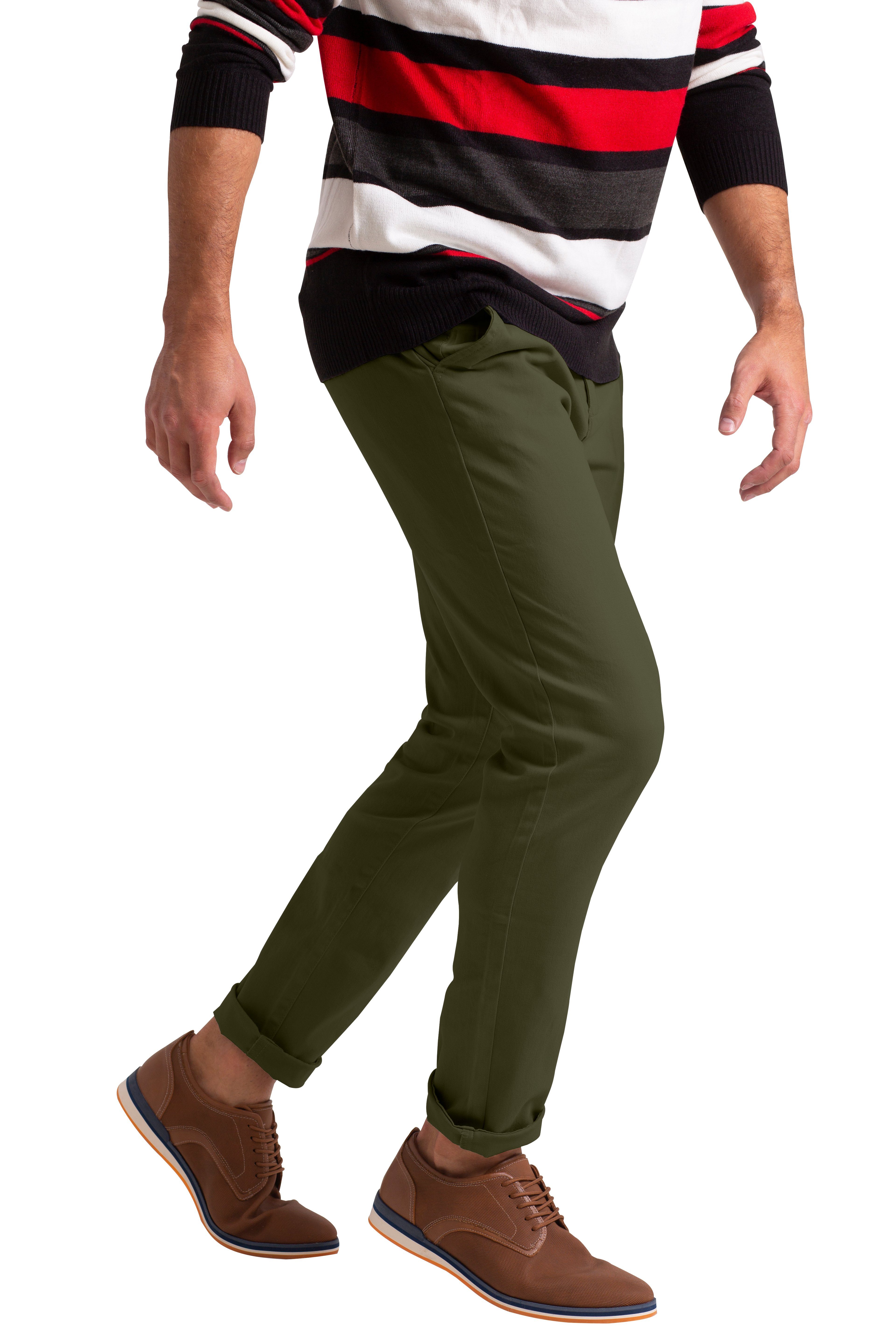 BlauerHafen Chinohose Slim-Fit-Chinos für Herren klassischer günstig online kaufen