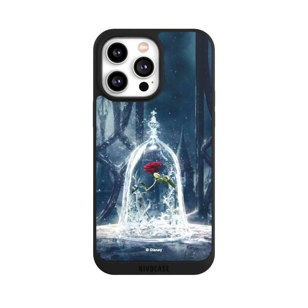 NIVOCASE Handyhülle Die Schöne und das Biest Disney Princess Rose Rose Under Glass Movie, Apple iPhone 14 Pro Max Handyhülle Hülle NIVOpure Case Schwarz