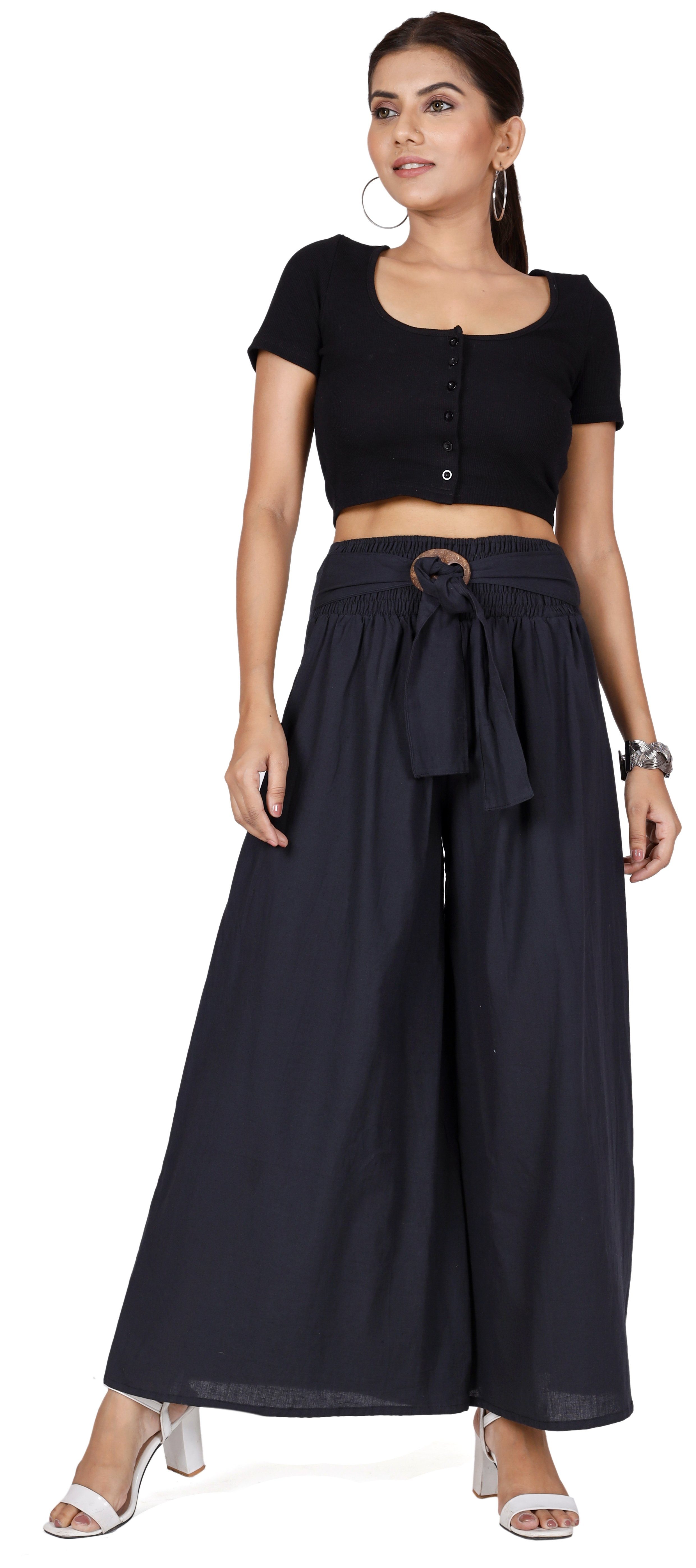 Guru-Shop Relaxhose Luftige Sommerhose mit Kokosschnalle, Boho.. alternative Bekleidung – Bild 4 von 5