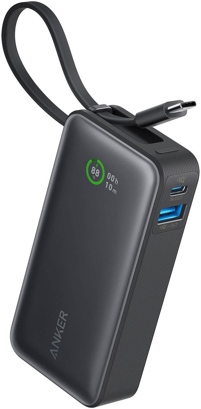 Nano Power Bank (30 W, integriertes USB-C-Kabel) Powerbank