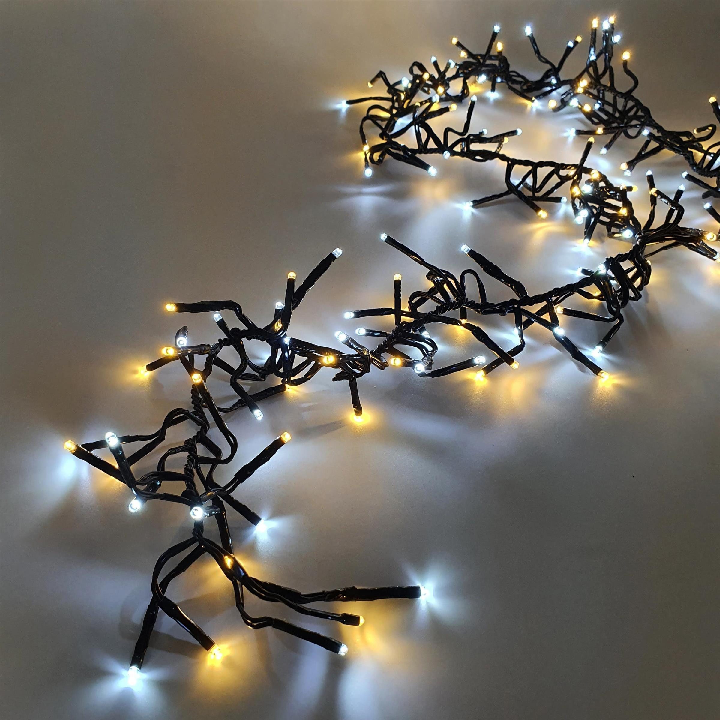 matrasa LED-Lichterkette Büschel Warmweiß Kaltweiß MIX - innen & außen - IP44, 1152-flammig, mit 8 Funktionen