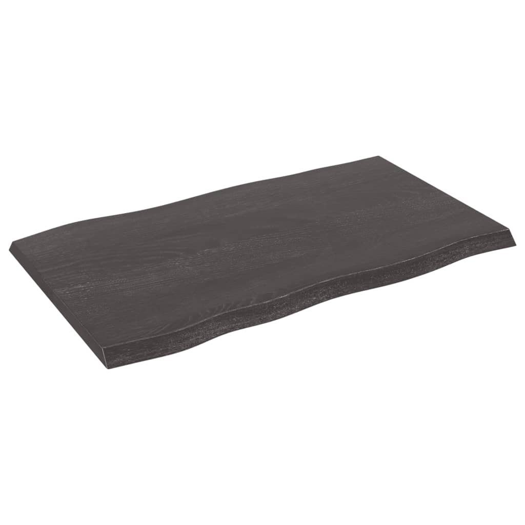cm furnicato Behandelt Massivholz St) Baumkante (1 100x60x(2-4) Tischplatte