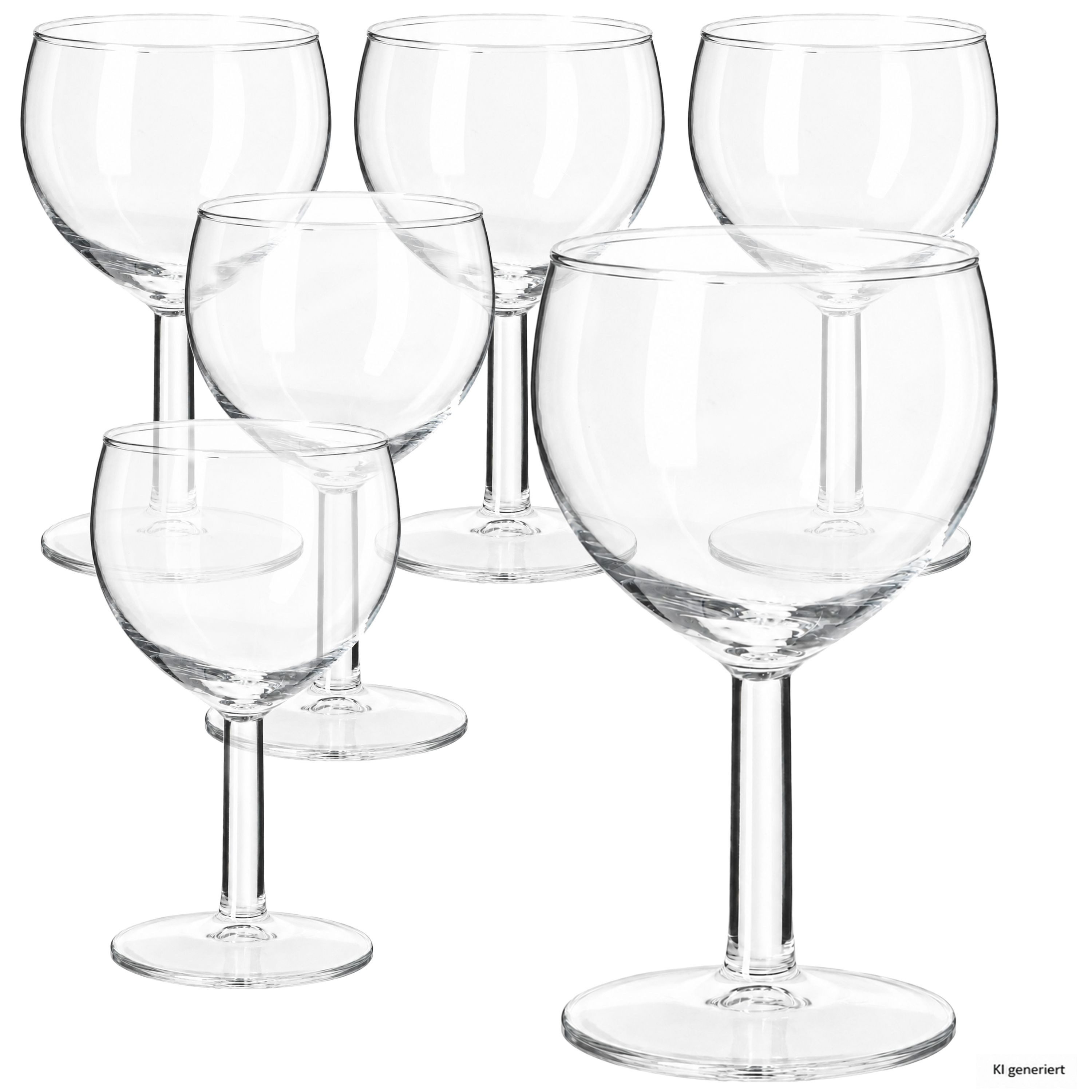 MamboCat Weinglas 6x Ballon Weingläser 190ml Wasserglas Rotweinkelch Weißwein Gastro, Glas – Bild 3 von 5